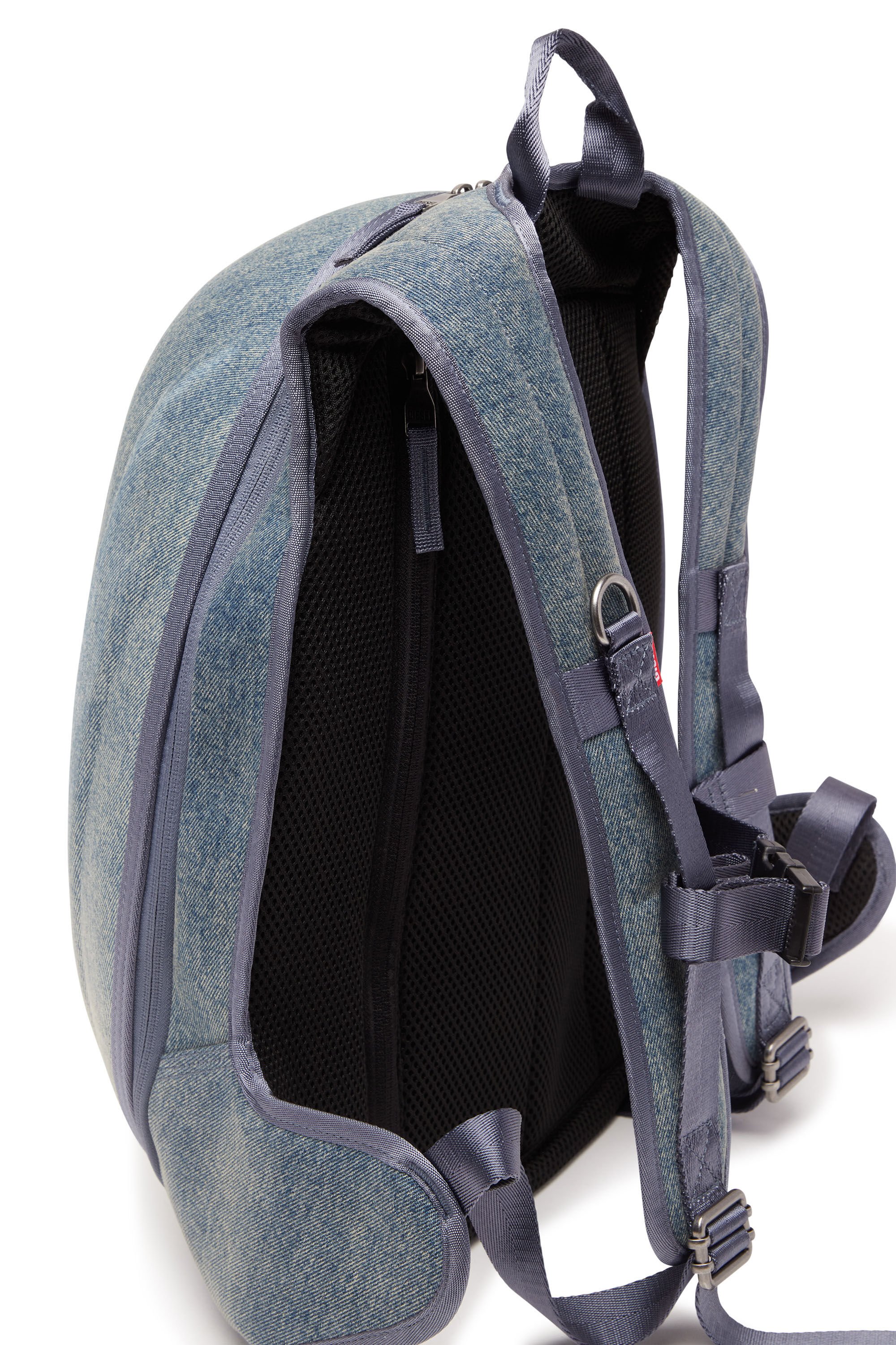 Diesel - 1DR-POD BACKPACK, Man 1DR-Pod Backpack - Hard shell denim backpack in Multicolor - Image 5