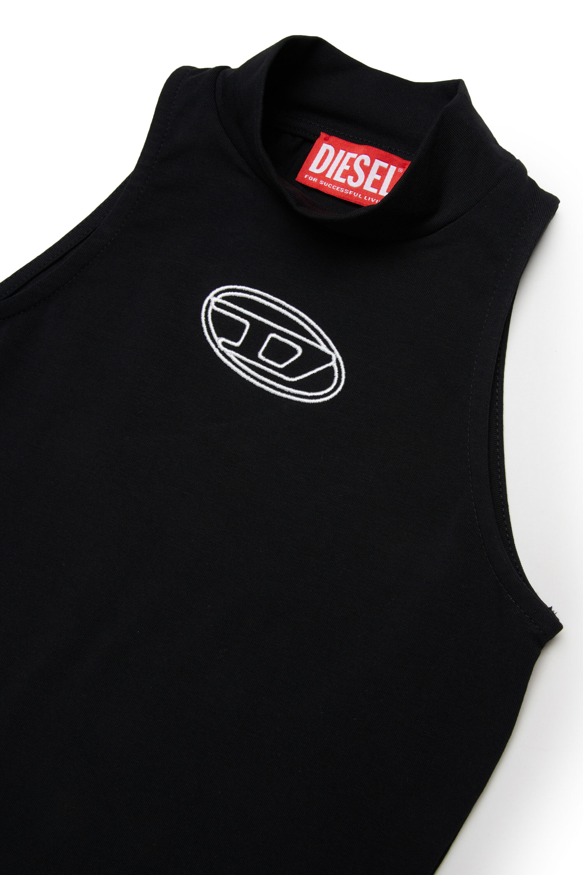 Diesel - BVODY, Woman's Cotton bodysuit with Oval D embroidery in Black - 3