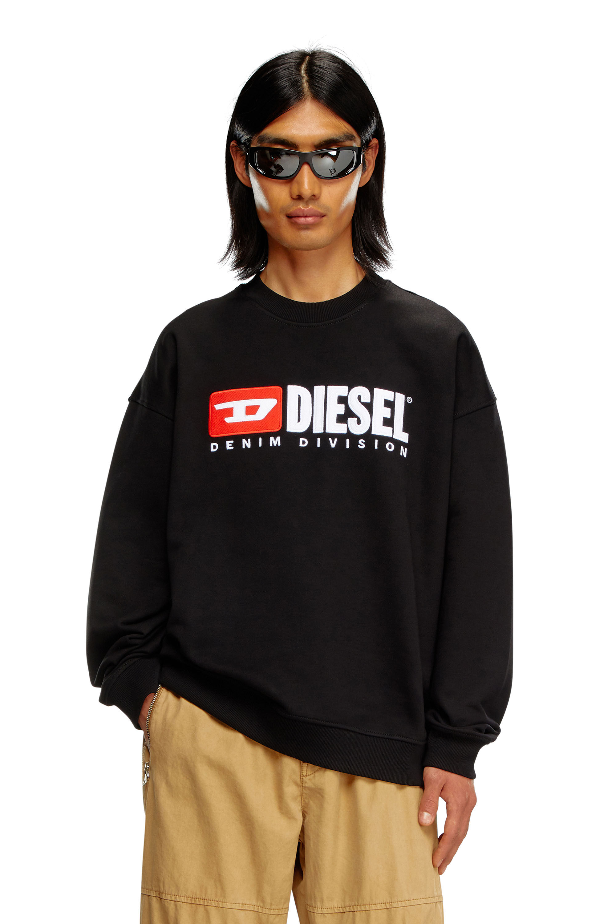 Diesel - S-BOXT-DIV, Man Sweatshirt with Denim Division logo in Black - Image 3