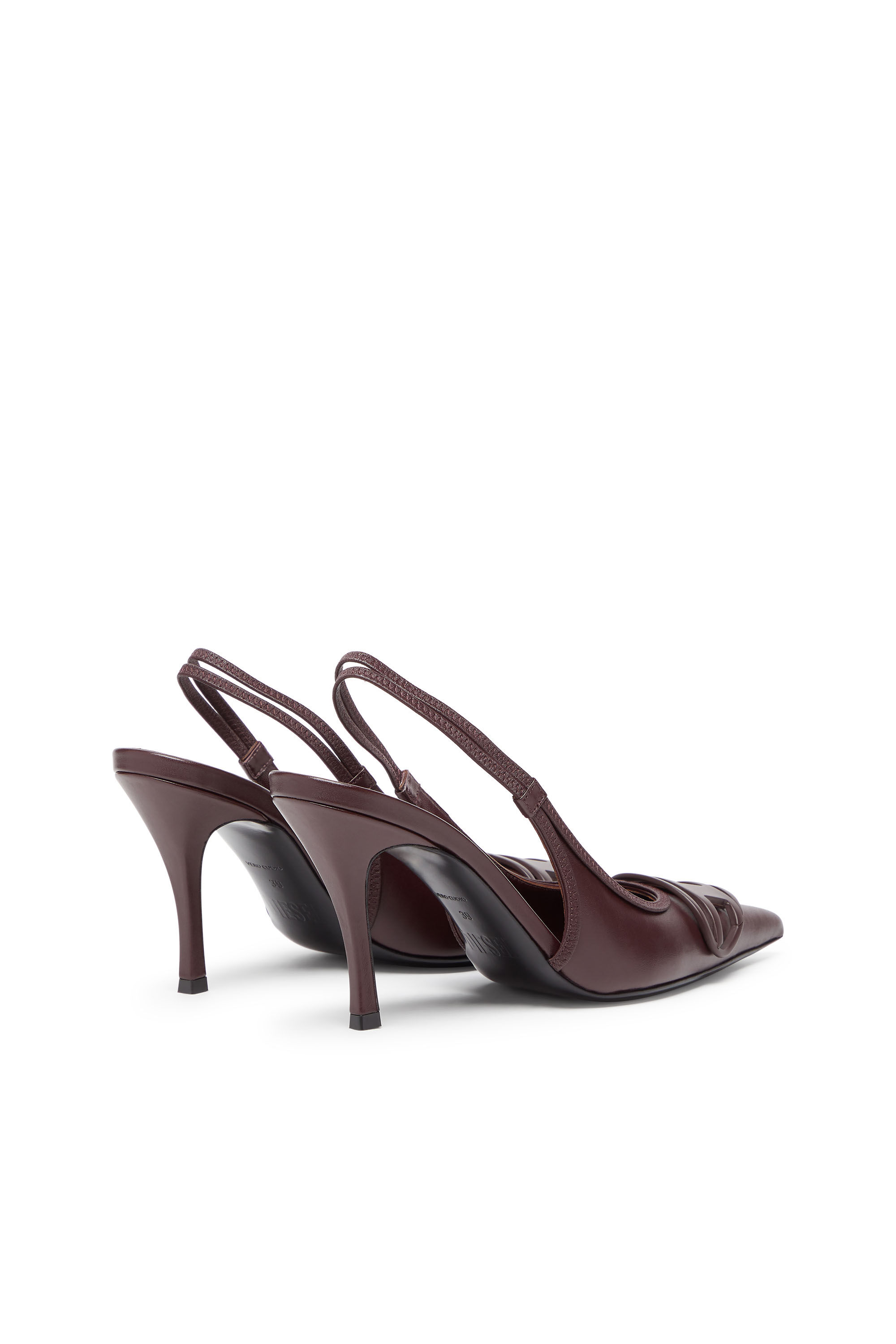 Diesel - D-VENUS SB, Woman's D-Venus-Burgundy slingback pumps in nappa leather in Burgundy - 3