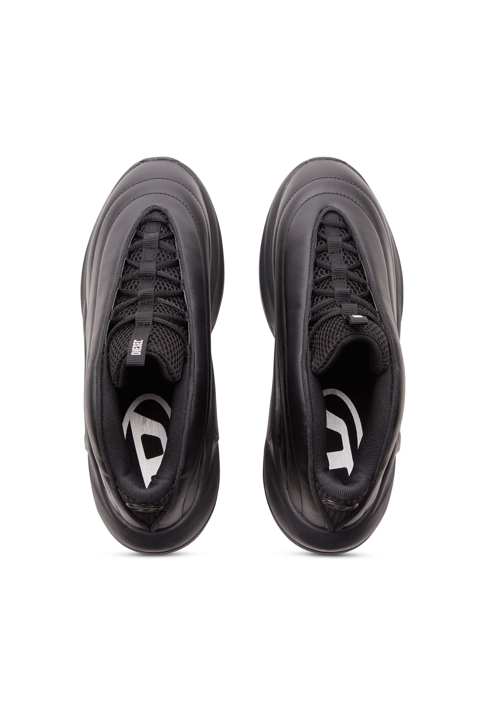Diesel - S-D-RUNNER X, Unisex S-D-Runner X-Slip-on sneakers with matte Oval D instep in Black - Image 4
