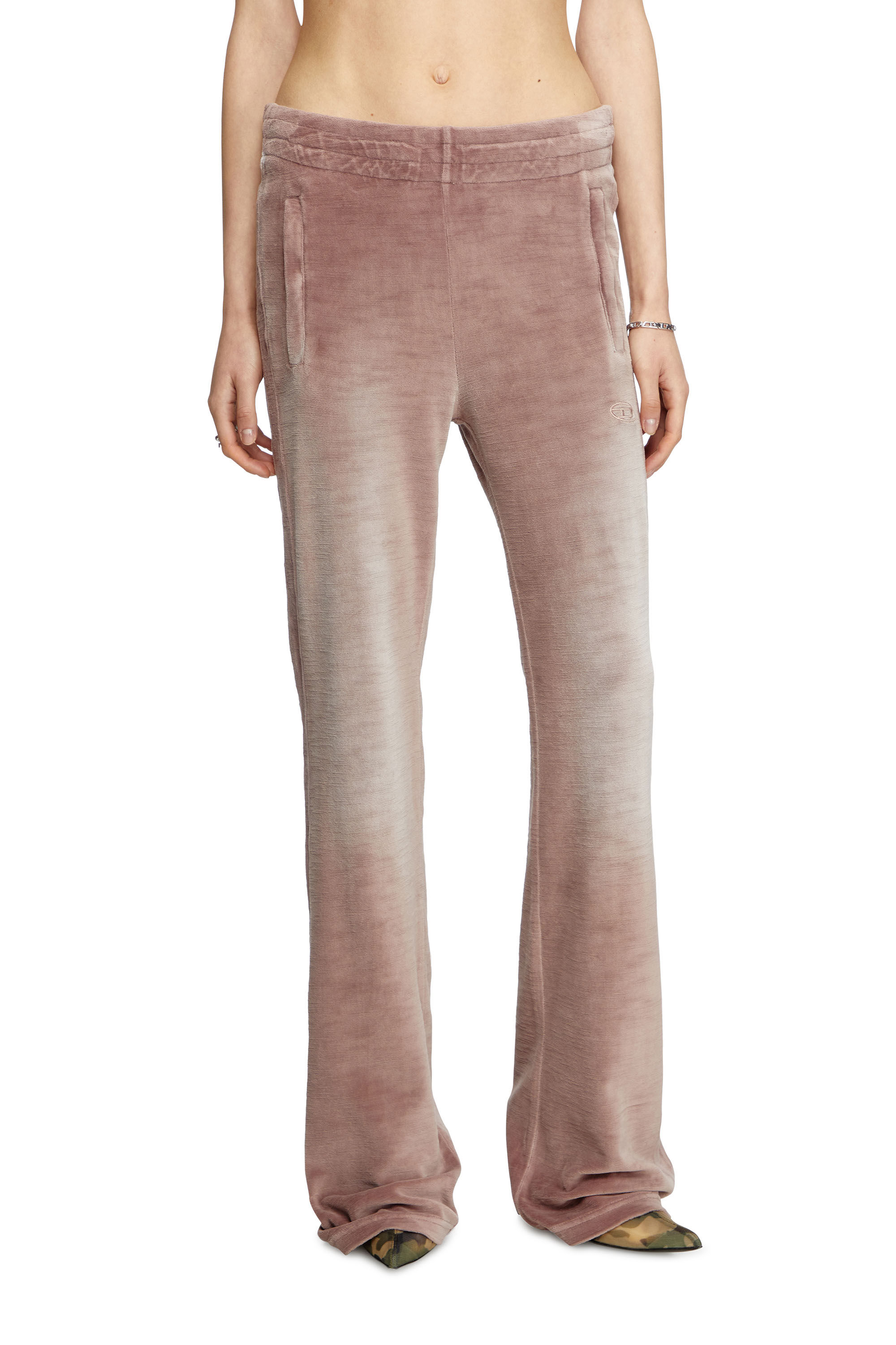 Diesel - P-ELY-Q1, Woman's Wide leg sweatpants in Pink - 3