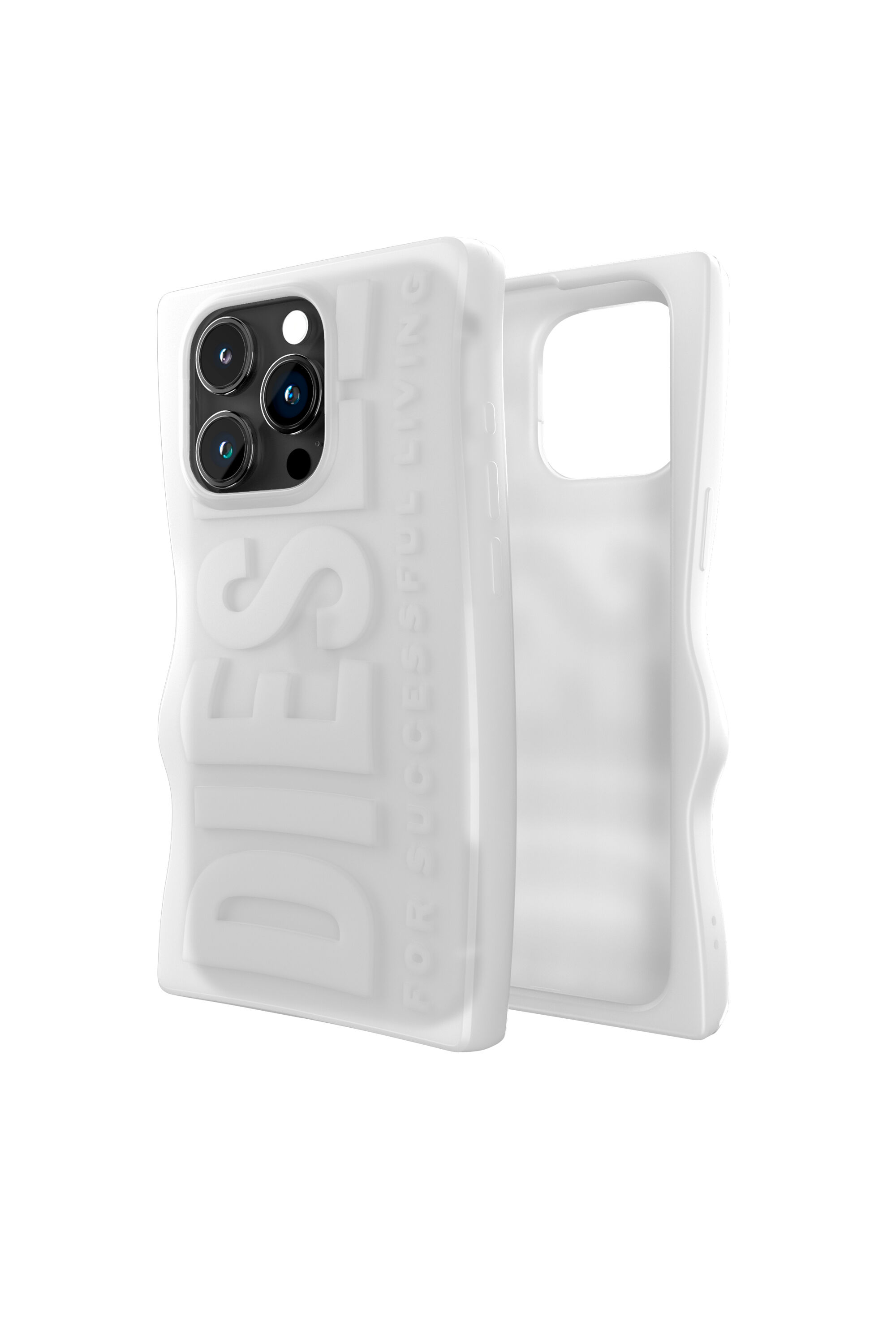 Diesel - 54124 MOULDED CASE, Unisex D By case iP15 Pro in White - Image 1