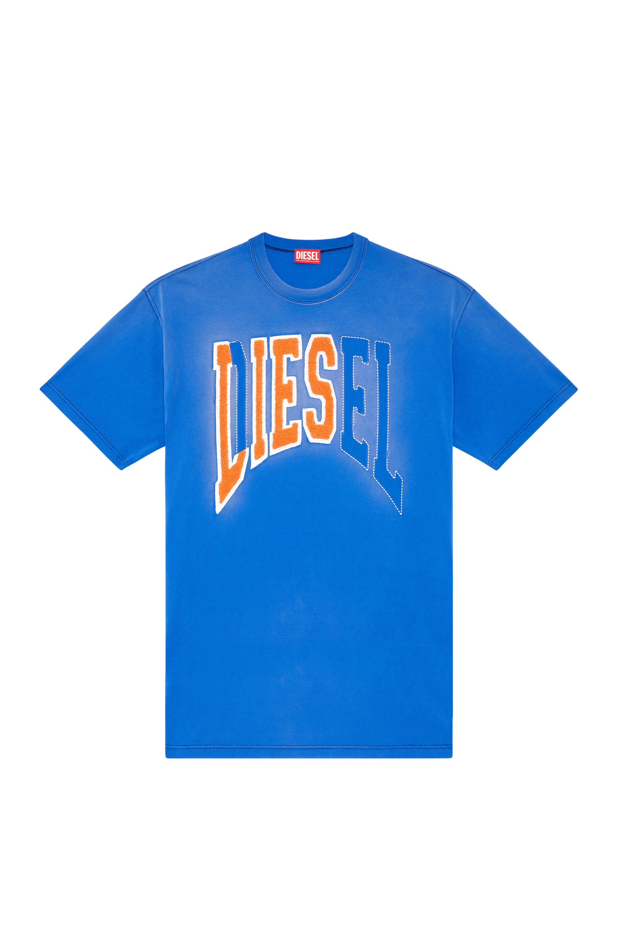 Diesel - T-WASH-N, Man Oversized T-shirt with Diesel Lies logo in Blue - Image 2