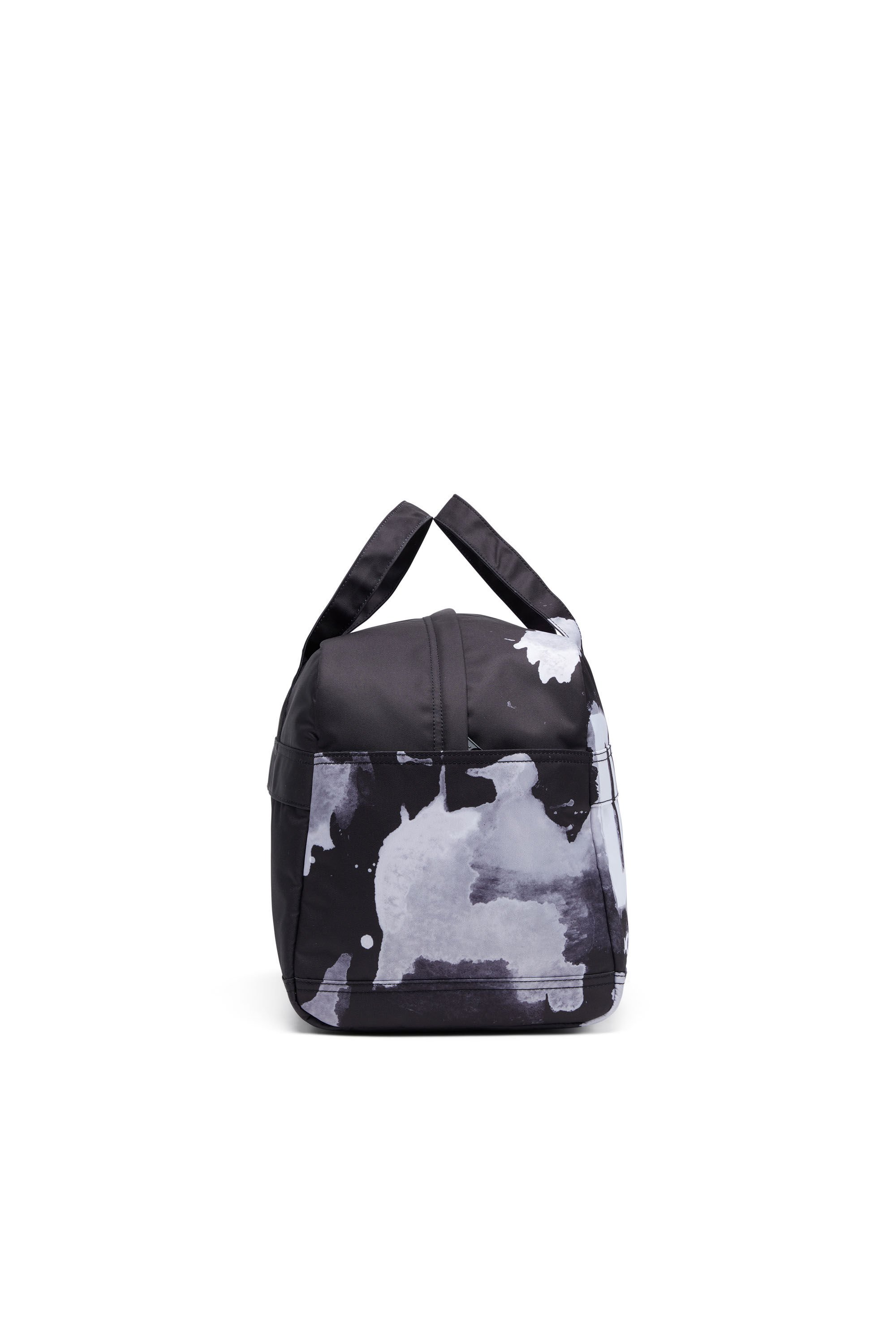 Diesel - RAVE DUFFLE L X, Man Rave-Duffle bag with bleeding logo print in Black - Image 4