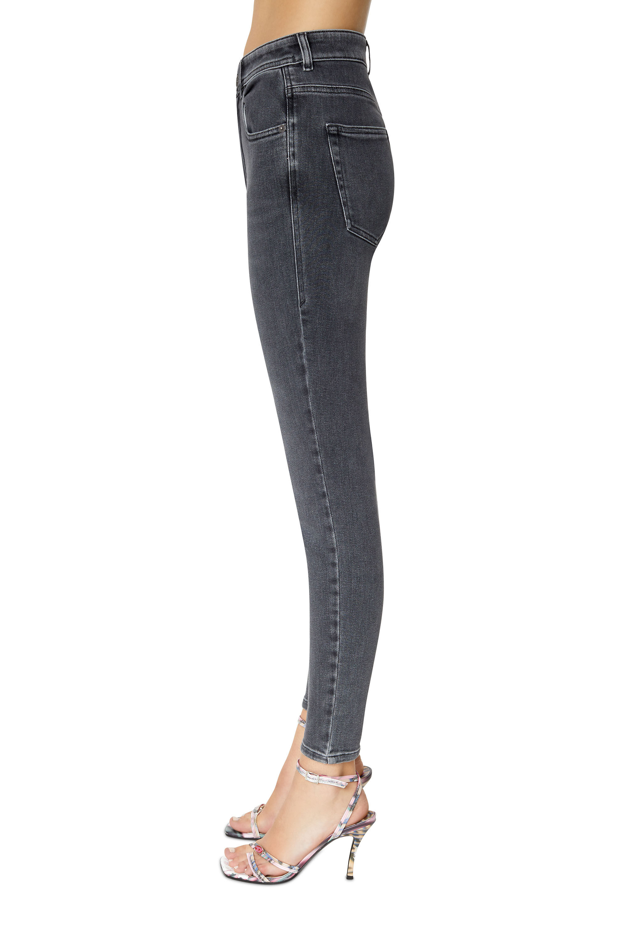 Diesel - Woman Super skinny Jeans 1984 Slandy-High 09D61, Black/Dark grey - Image 5