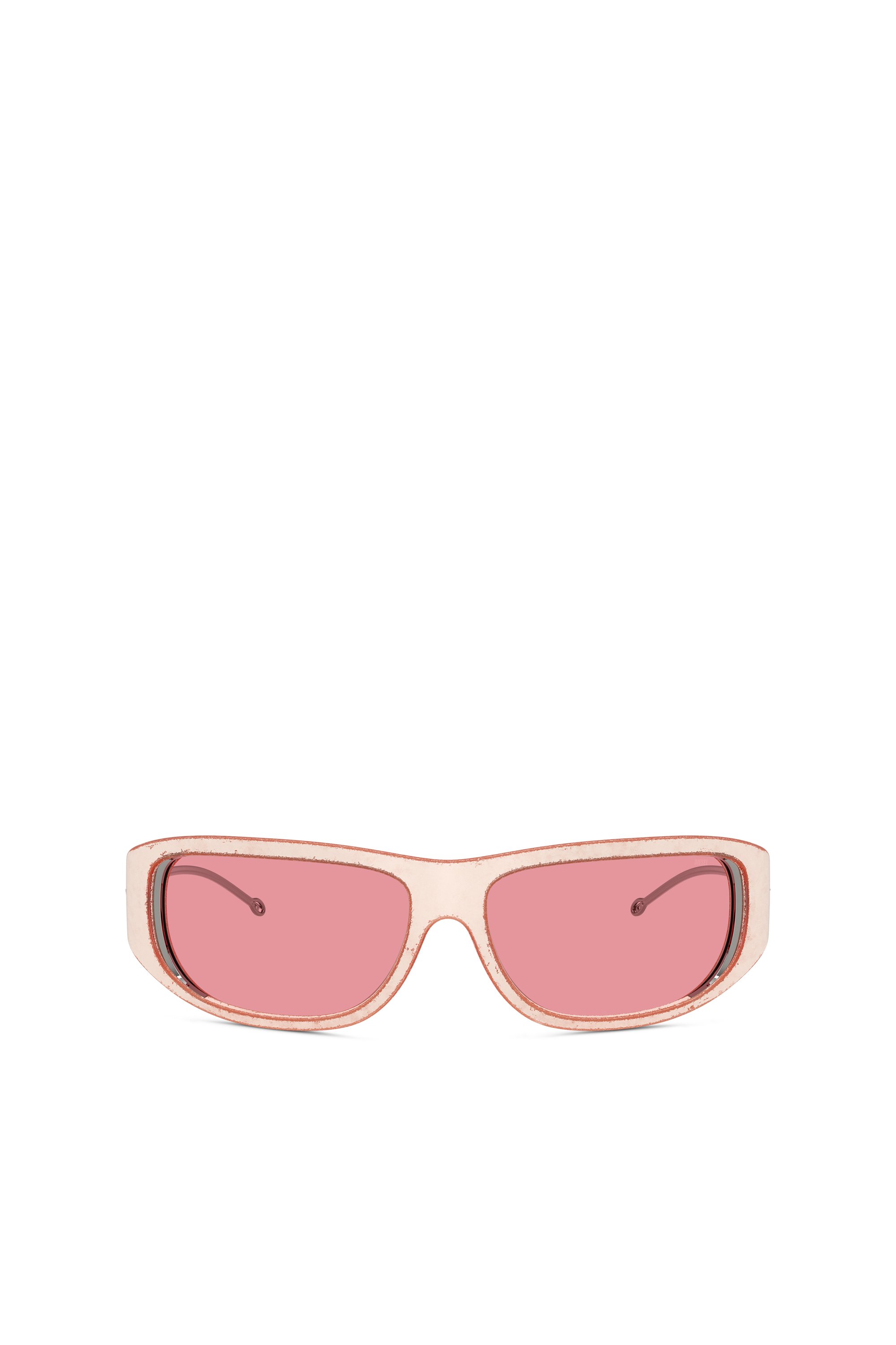 Diesel - 0DL3001, Unisex's Wraparound style sunglasses in Pink - 1