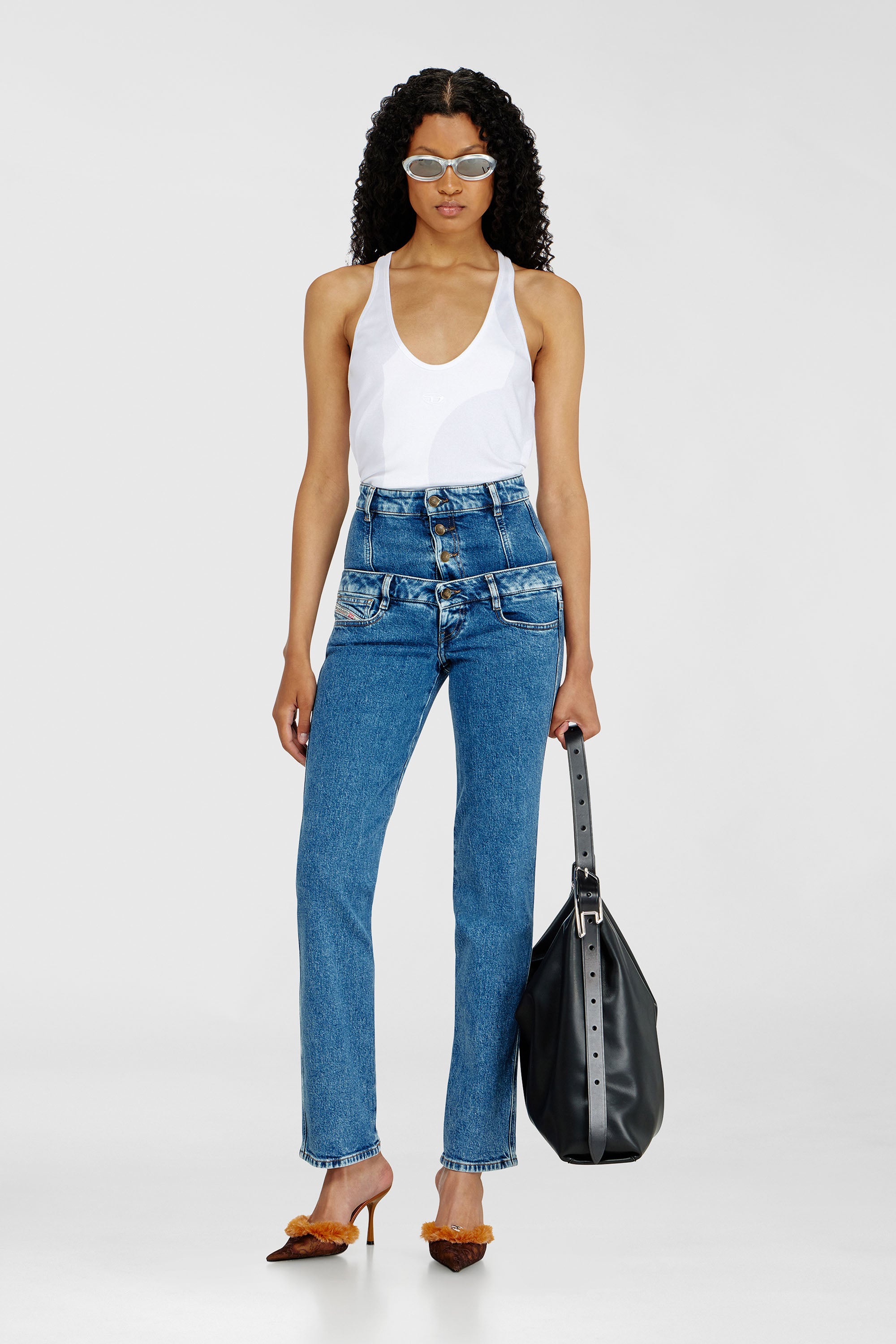 Diesel - Woman's Slim Jeans D-Fynora 007EU, Medium blue - 2