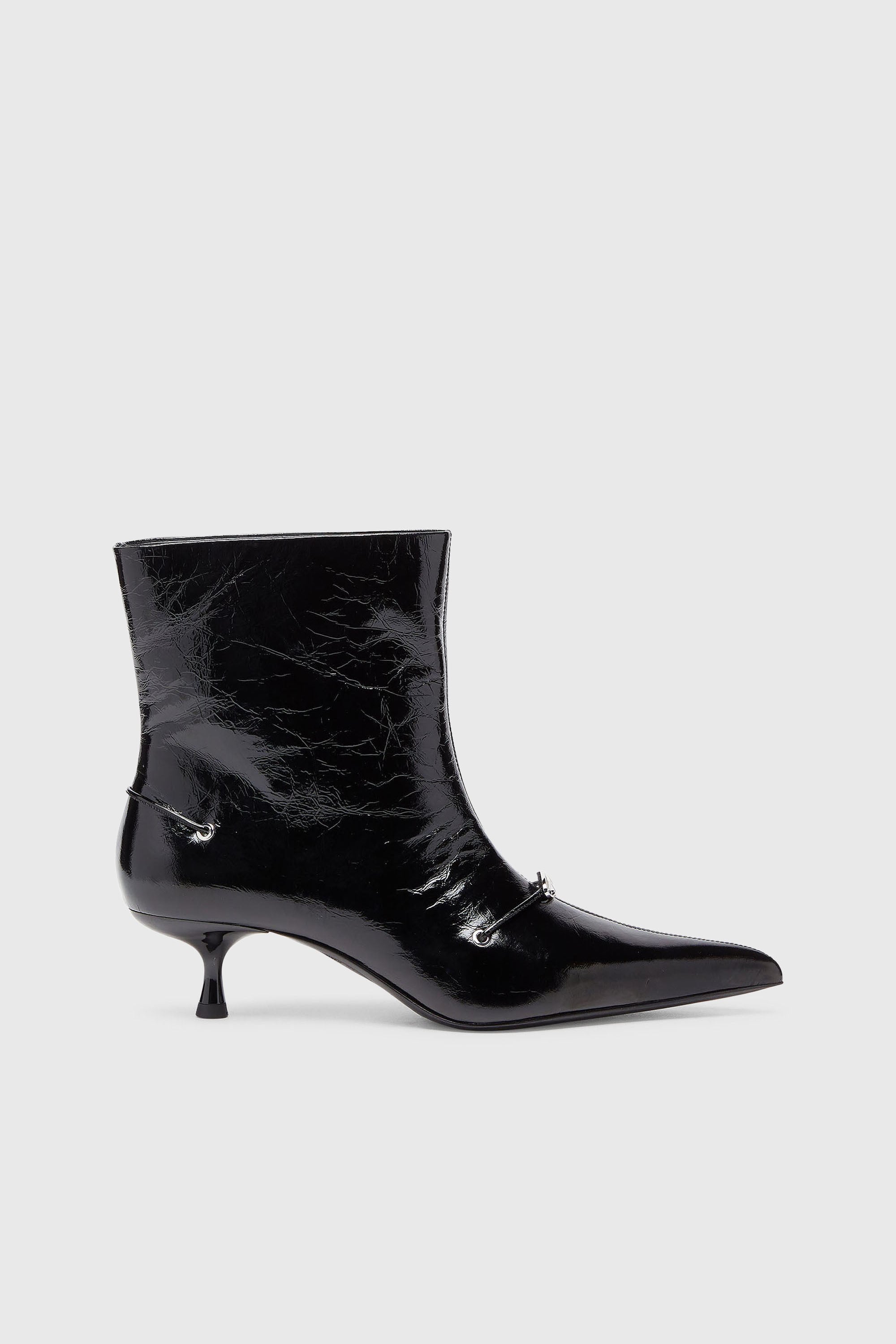 Diesel - D-JEWELS  40 TUBE, Woman's D-Jewels - Ankle boots in naplak leather in Black - 1