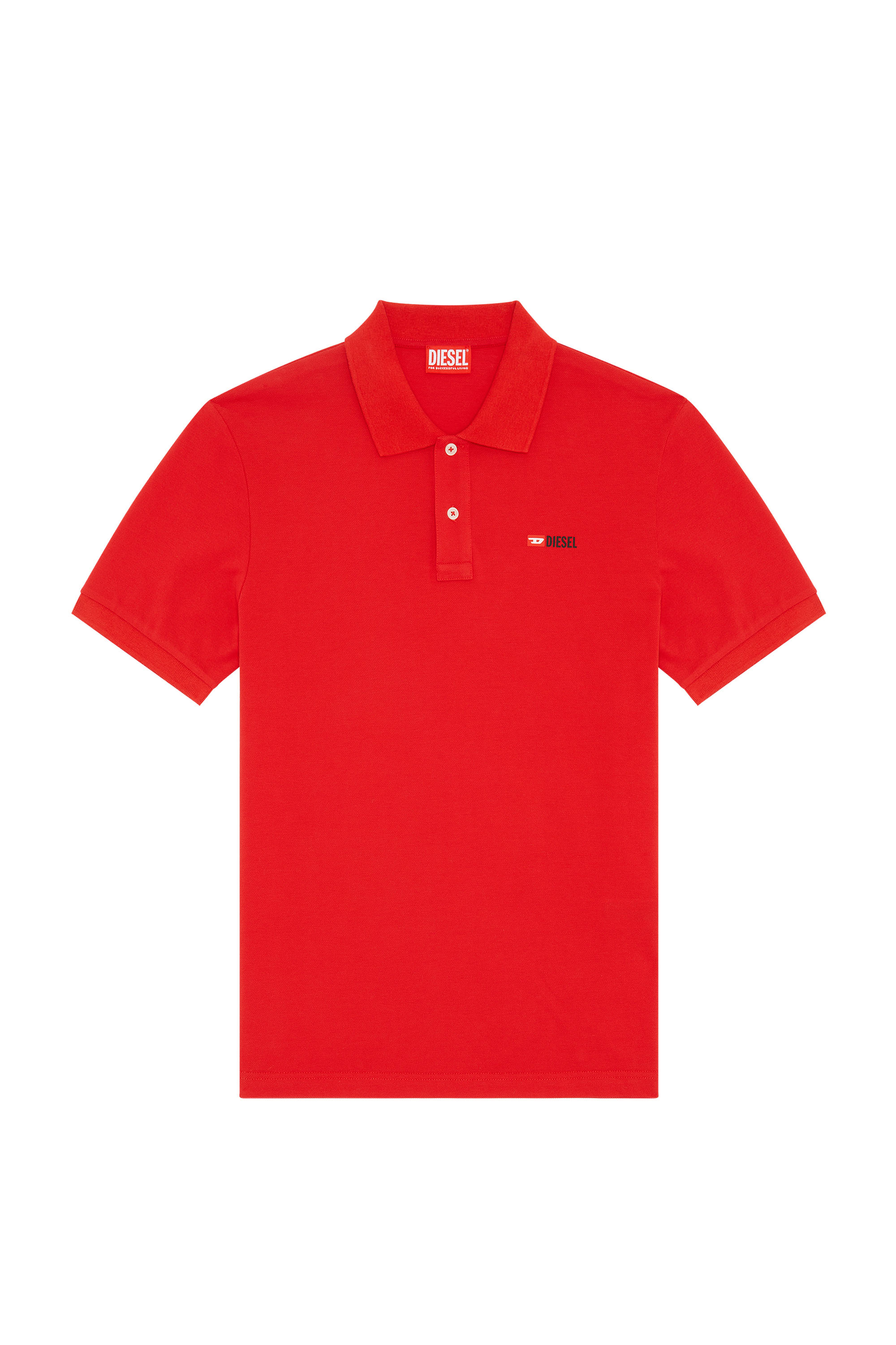 Diesel - T-SMITH-DIV, Man Polo shirt with 3D logo in Red - Image 3