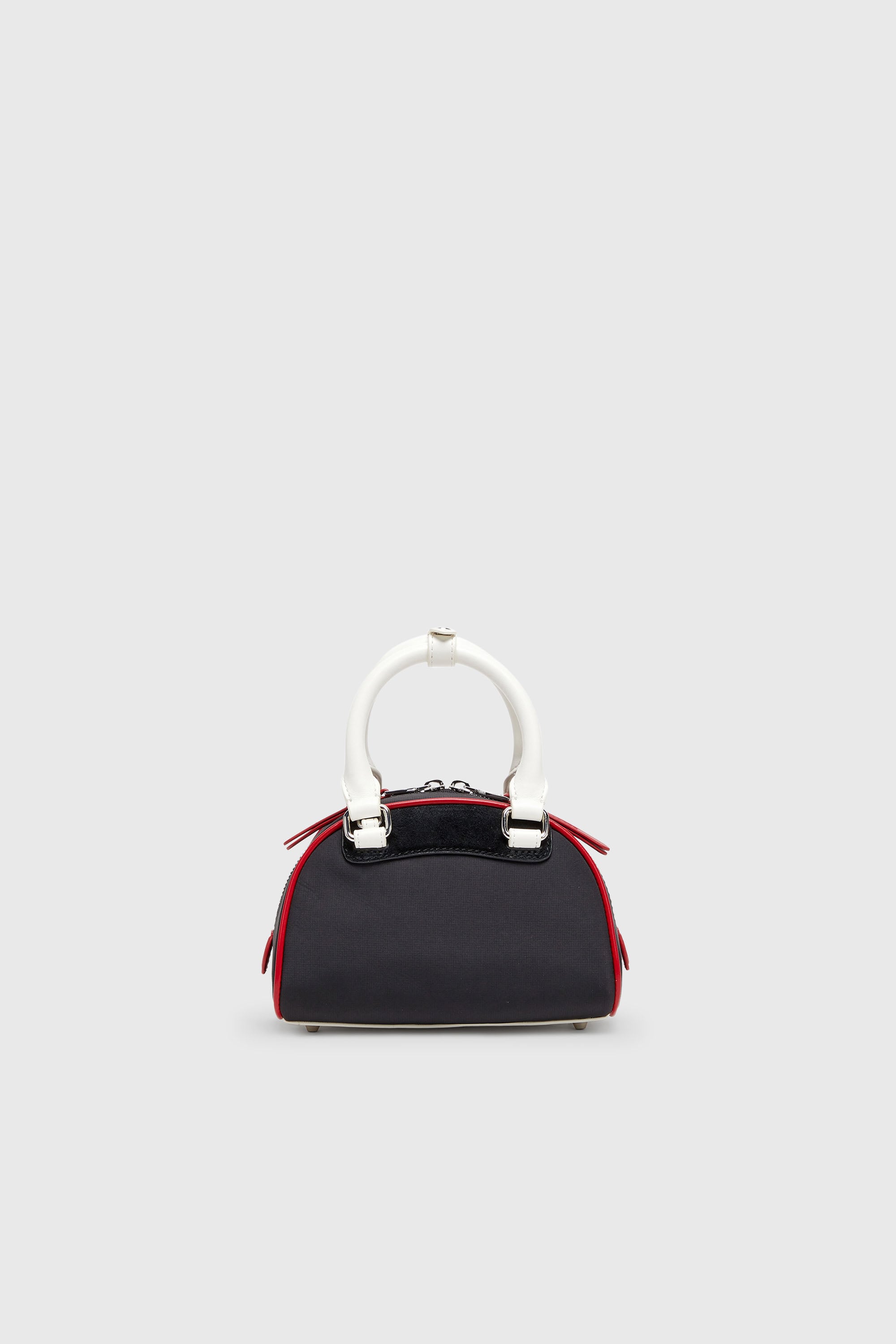 Diesel - 1DR DOME CROSSBODY, Woman's 1DR Dome-Colour-block small bowling bag in Black/White - 3