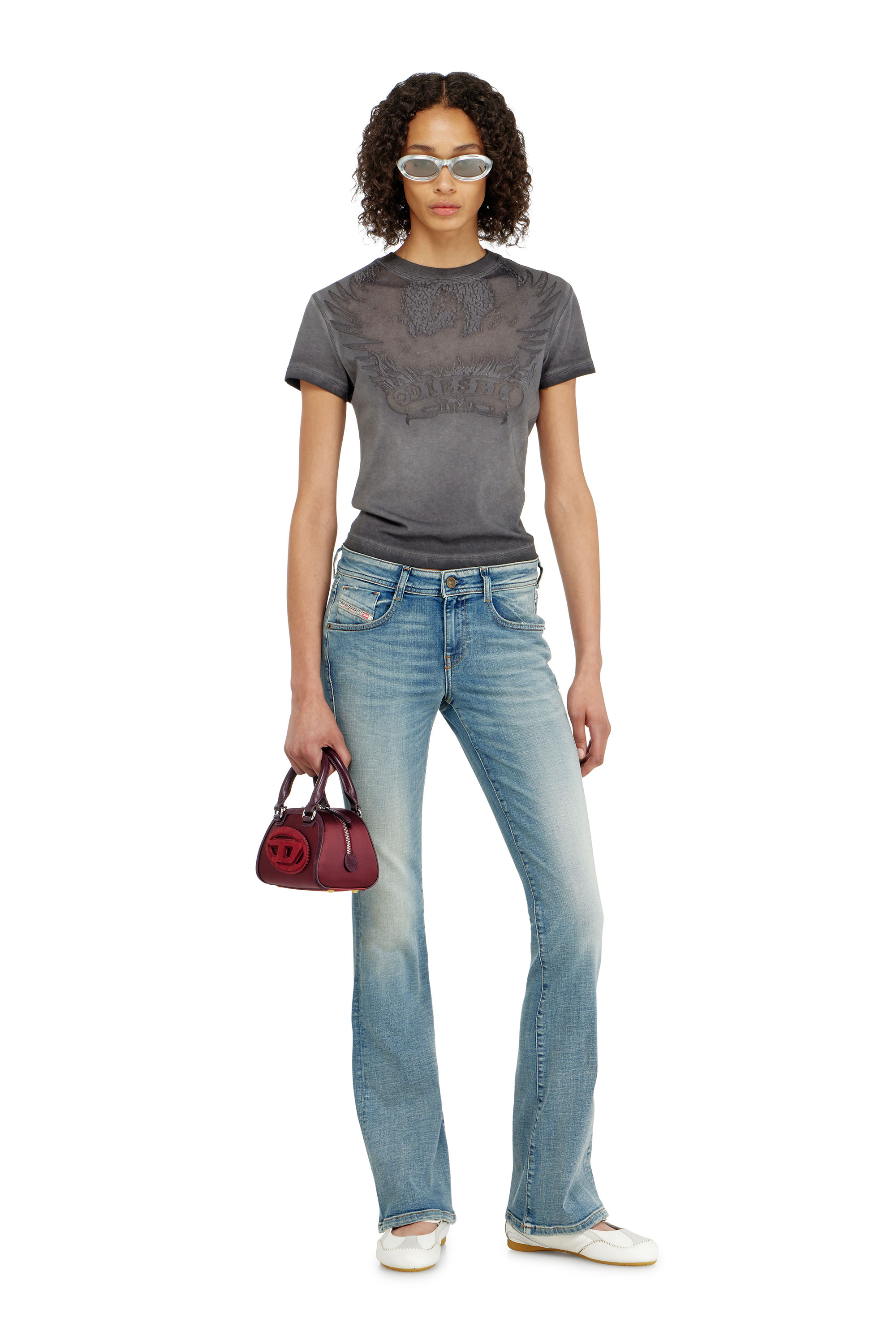 Diesel - Woman's Bootcut Jeans 1969 D-Ebbey 09P42, Light Blue - 2