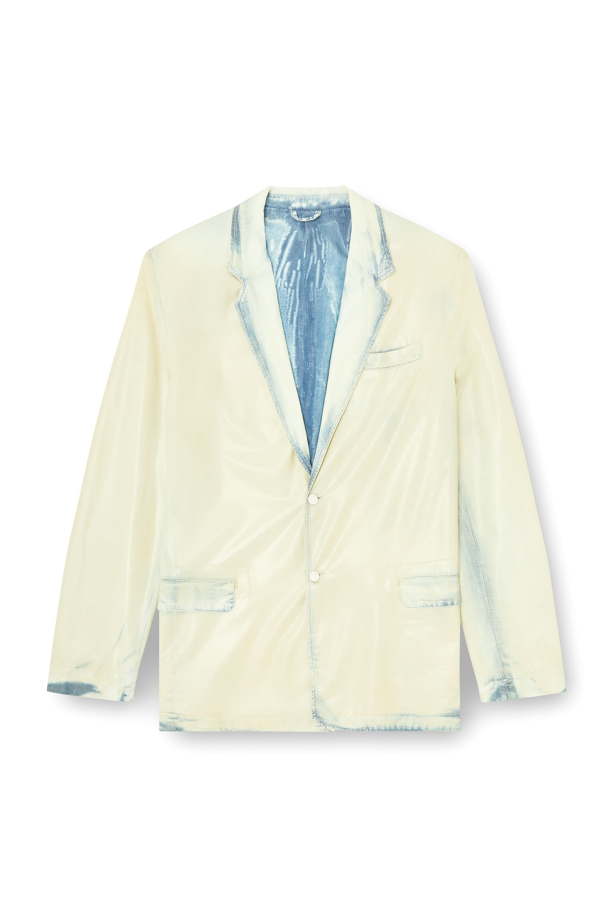 Diesel - D-NIVALE-FSI, Man's Blazer in fluid X-Ray bleach denim in Light Blue - 4