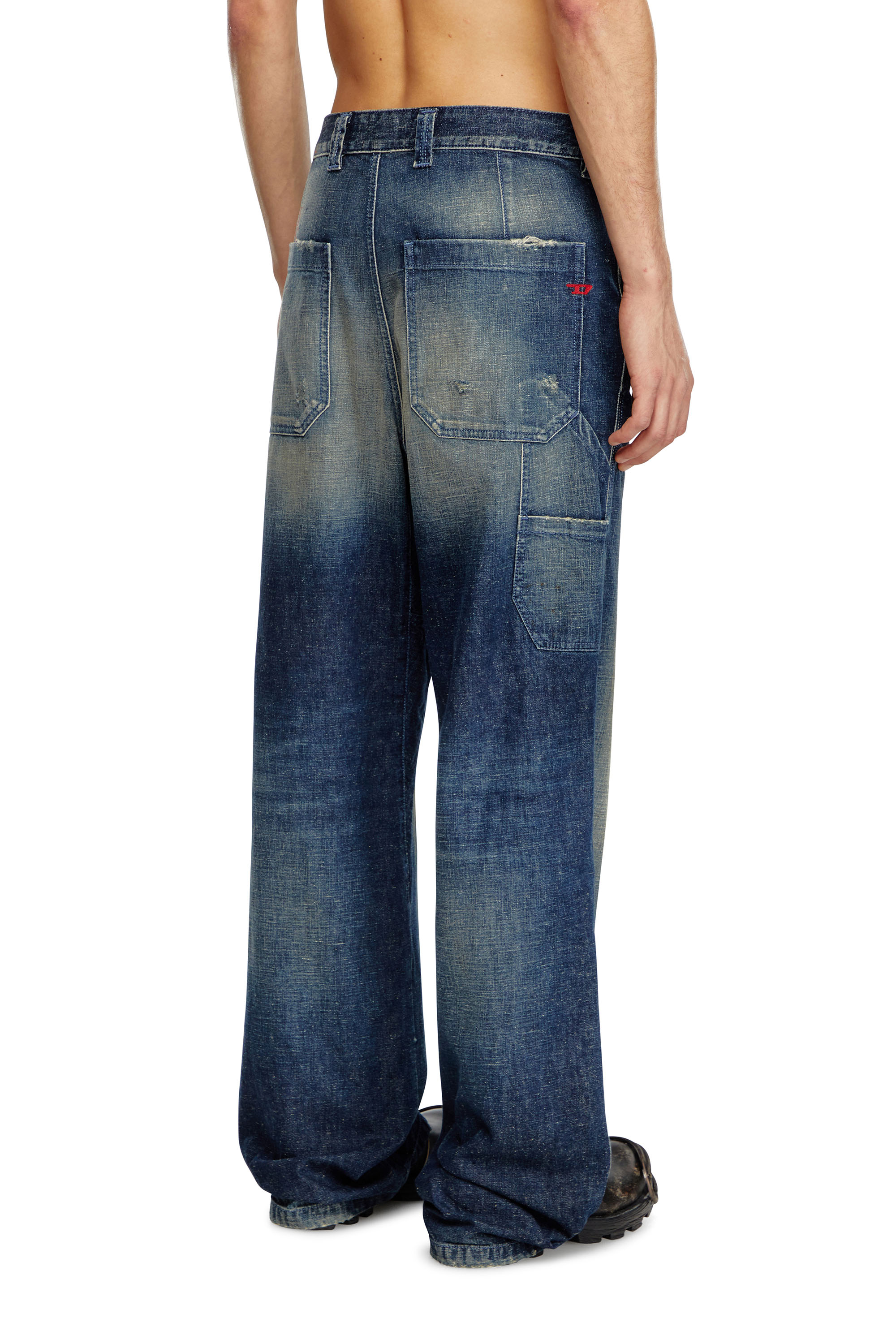 Diesel - Man's Relaxed Jeans D-Livery 09J91, Dark Blue - 4