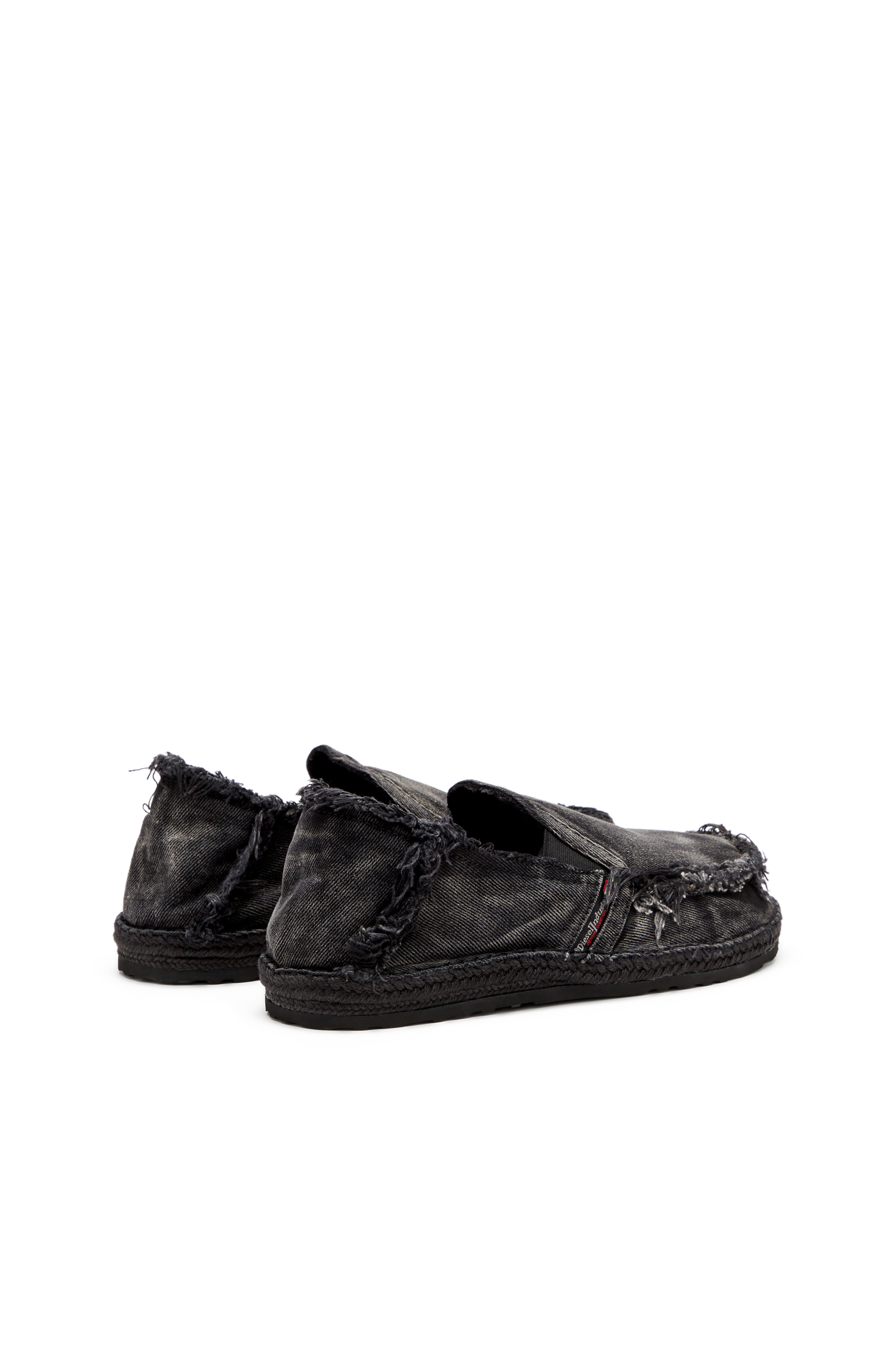 Diesel - D-LUKAS ESP, Man's D-Lukas-Espadrille loafers in distressed denim in Black - 3