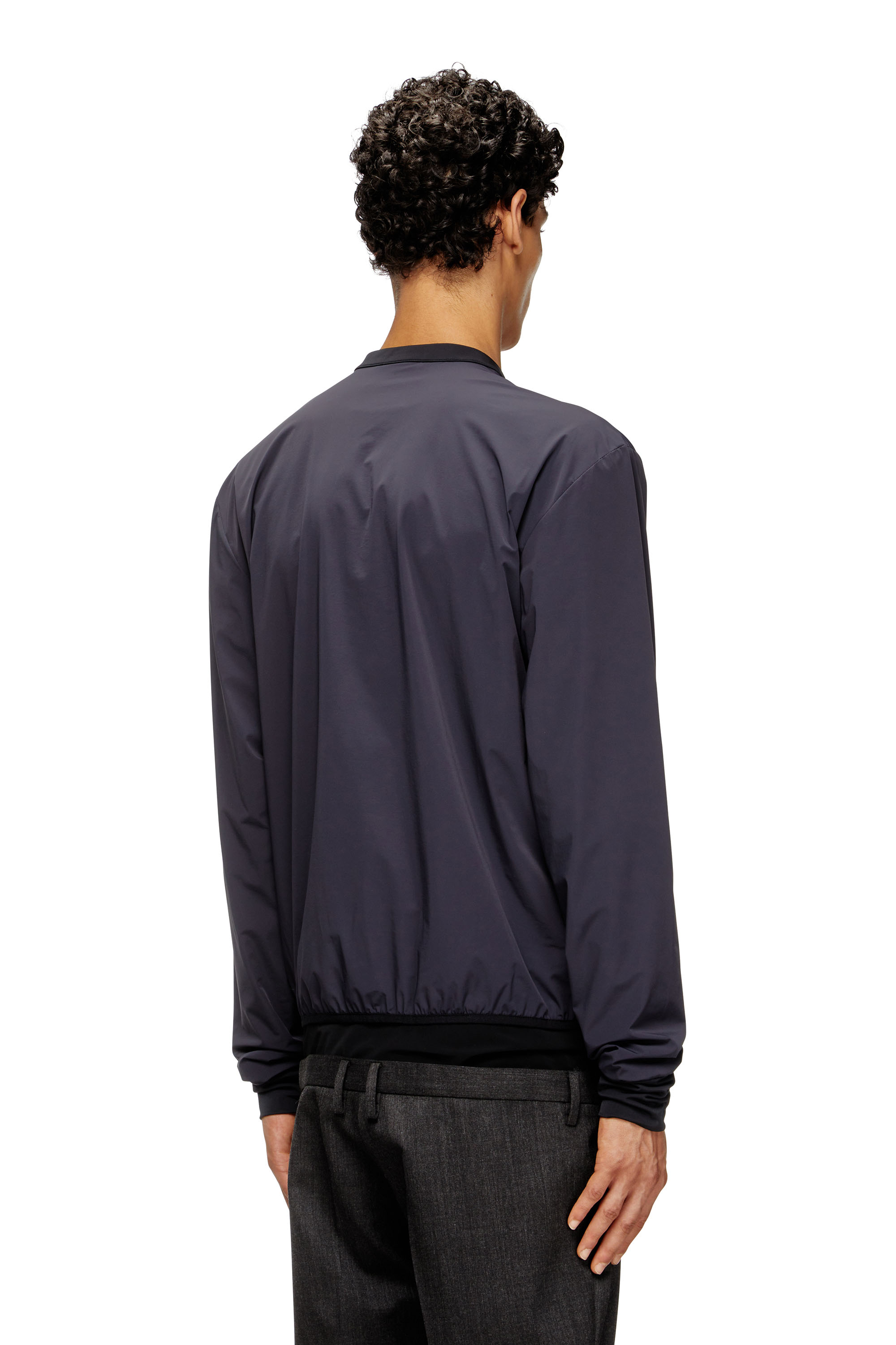 Diesel - J-DOMNALL-NY, Man's Jacket in bi-stretch nylon in Dark Blue - 4