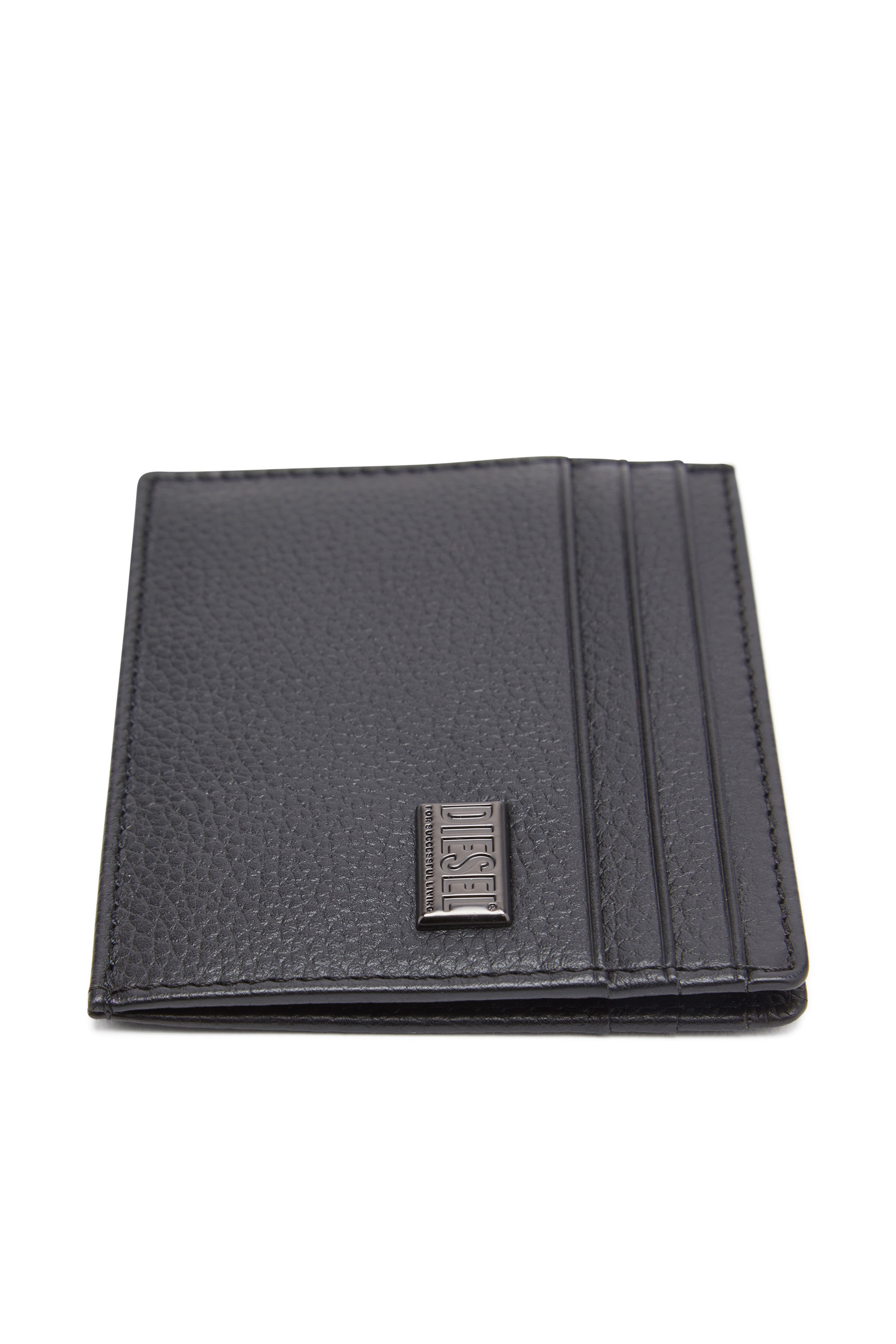 Diesel - MEDAL-D CARD HOLDER 6, Man Card holder in grainy leather in Black - Image 3