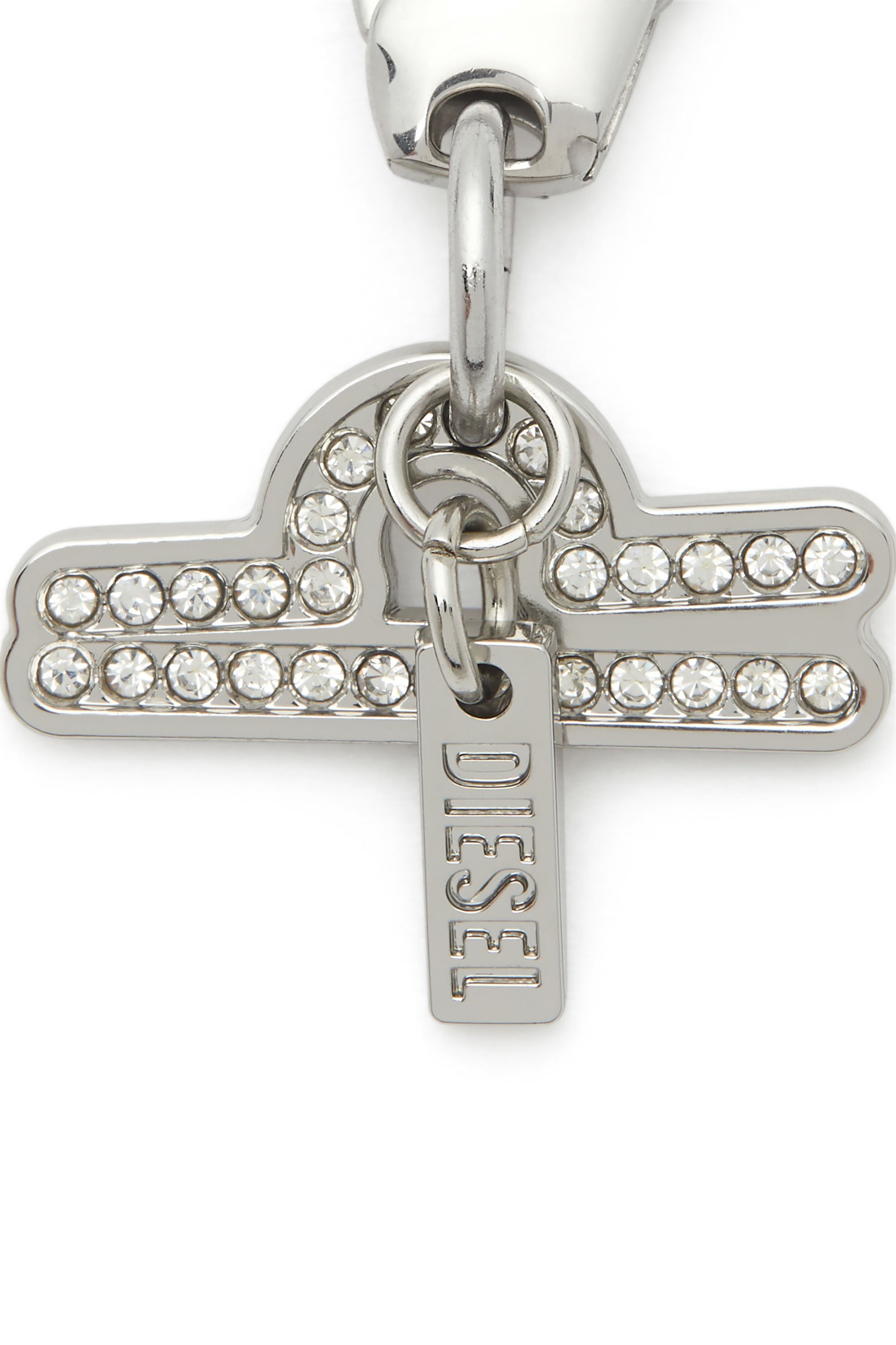 Diesel - CHARM LIBRA, Unisex's Libra metal charm with rhinestone details in Silver - 2
