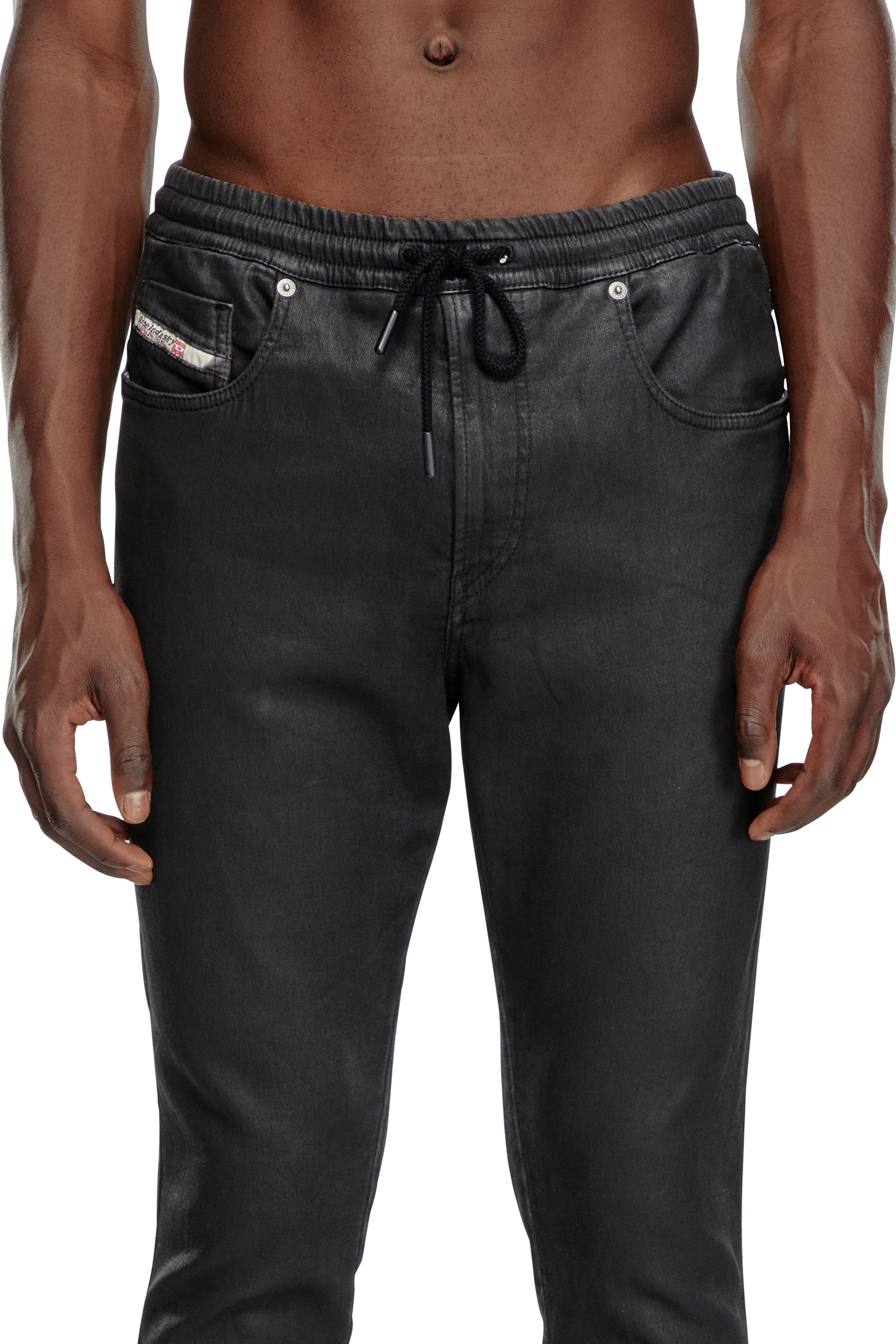 Diesel - Man's Slim 2060 D-Strukt Joggjeans® 068LP, Black/Dark grey - 4