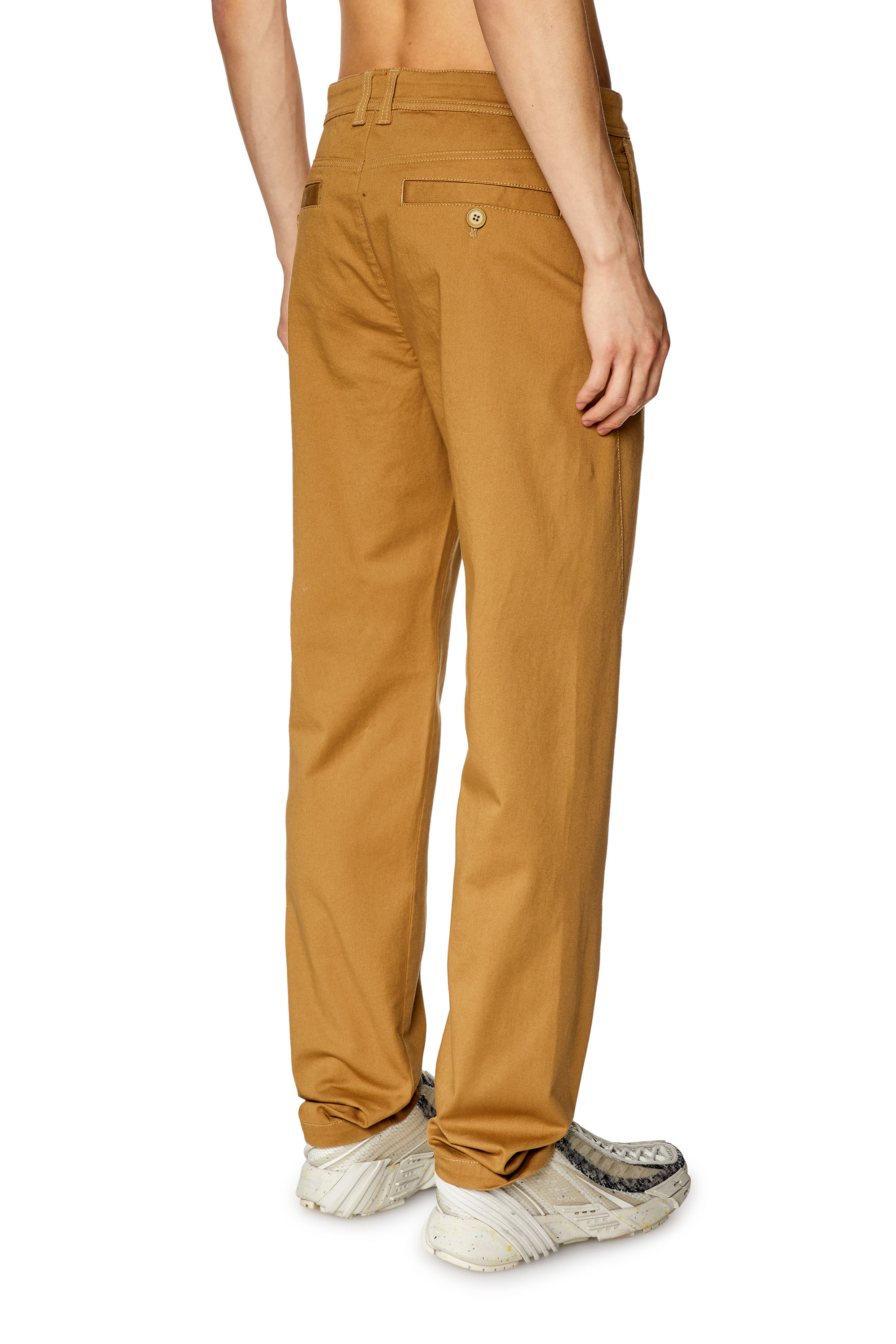 Diesel - P-DEAN, Man Chino pants in cotton gabardine in Brown - Image 4