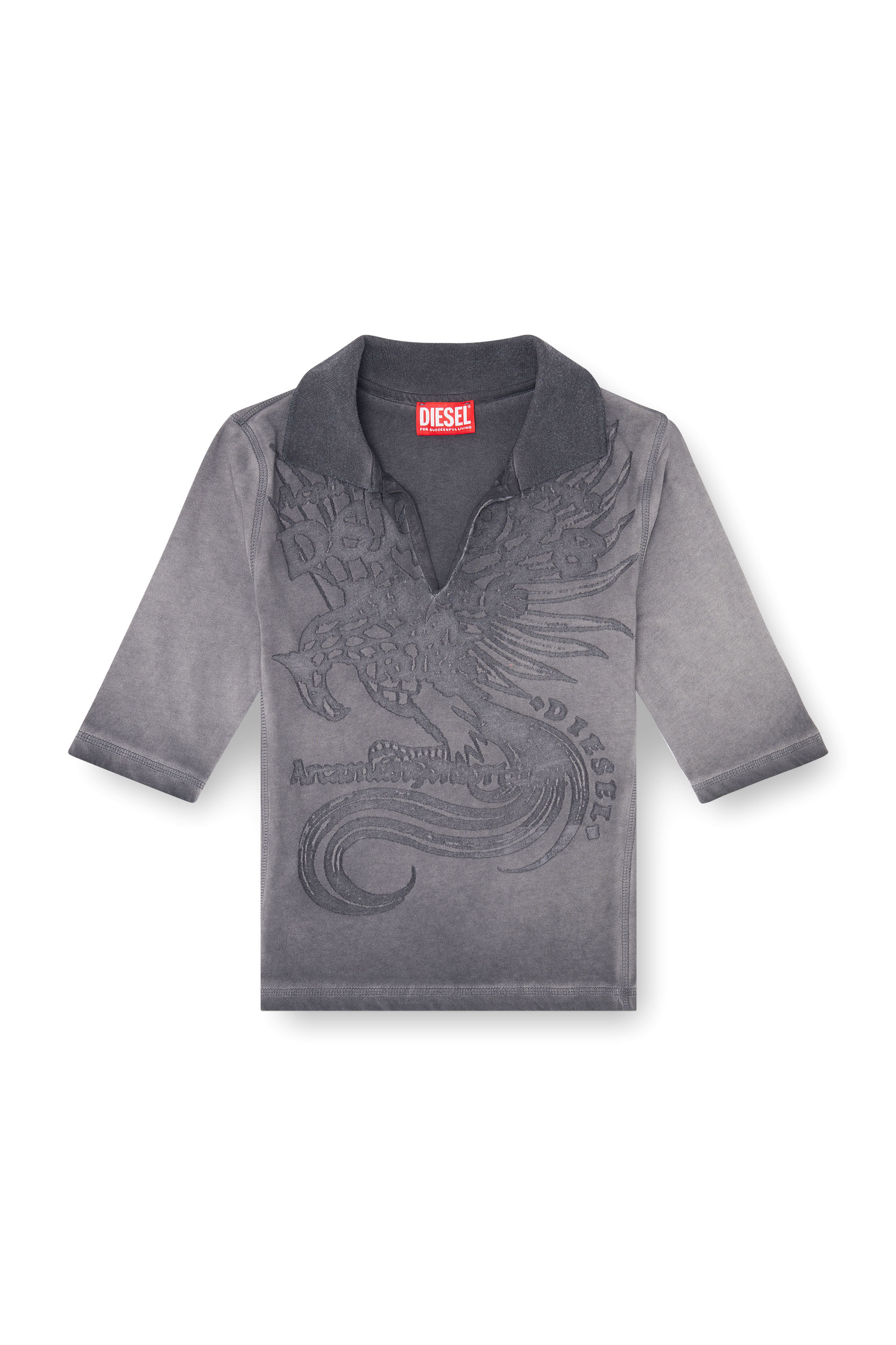 Diesel - T-BEA, Woman's Slim polo with d&eacute;vor&eacute; print in null - 2