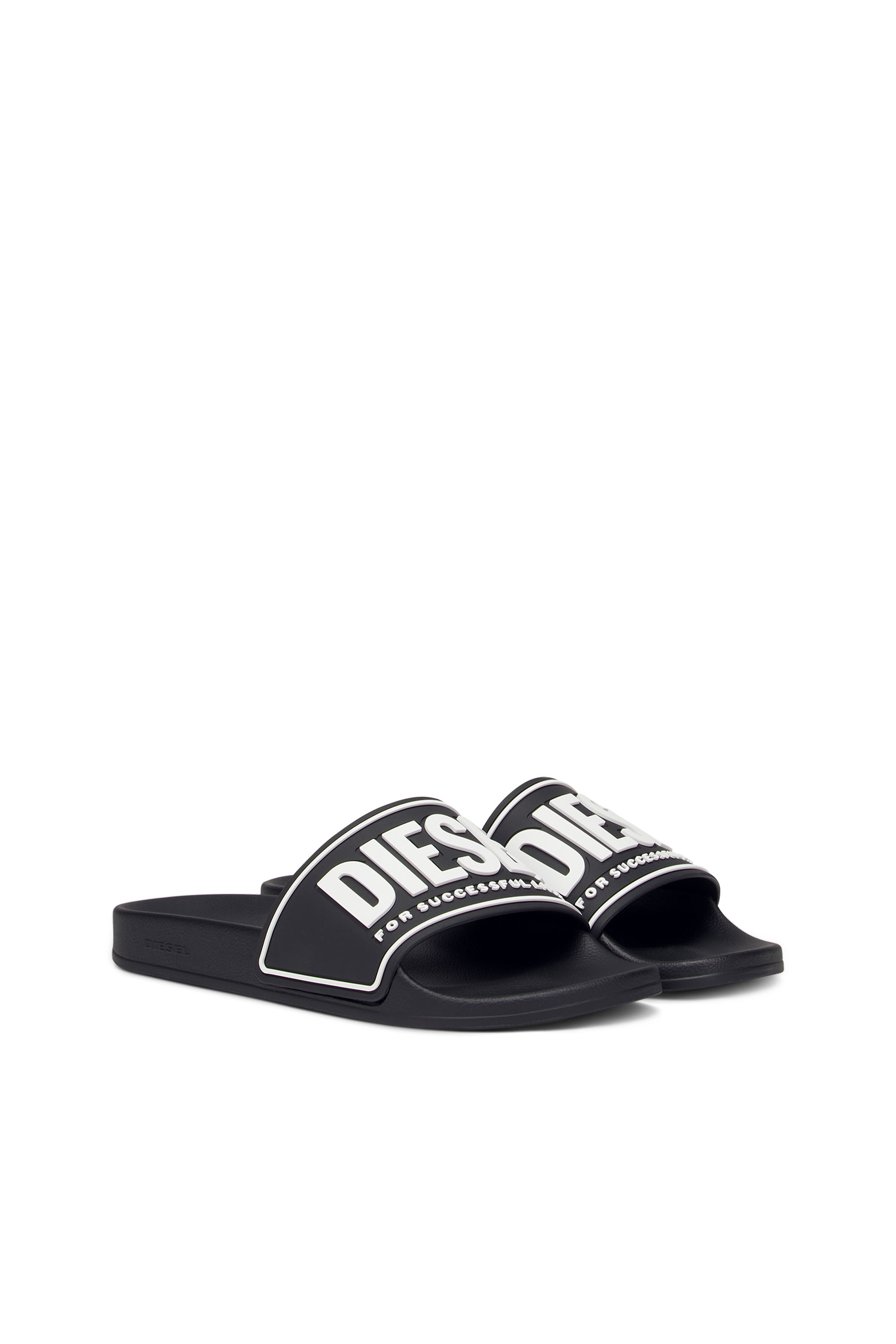 SA-MAYEMI CC W, Black Diesel - SA-MAYEMI CC W, Woman's Sa-Mayemi-Rubber slides with embossed logo in Black - 2
