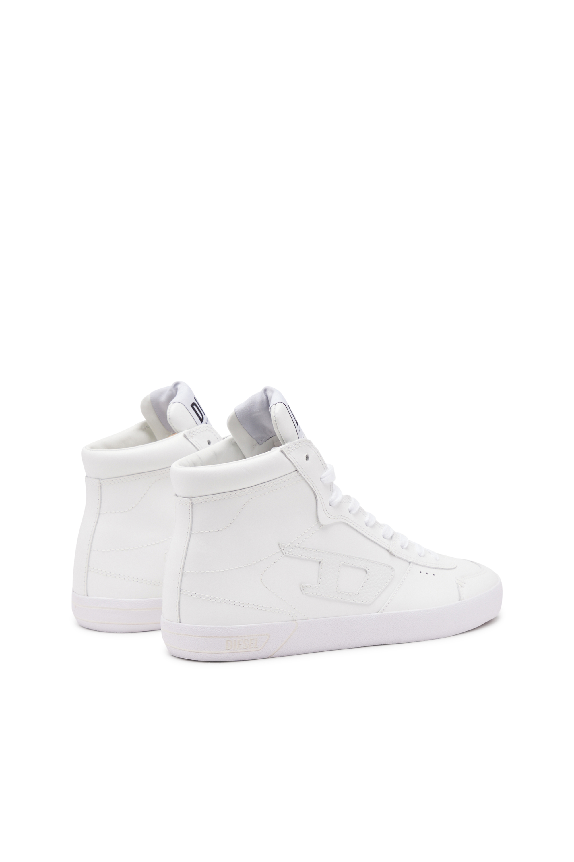 Diesel - S-LEROJI MID, Man's S-Leroji Mid-Leather high-top sneakers in White - 3