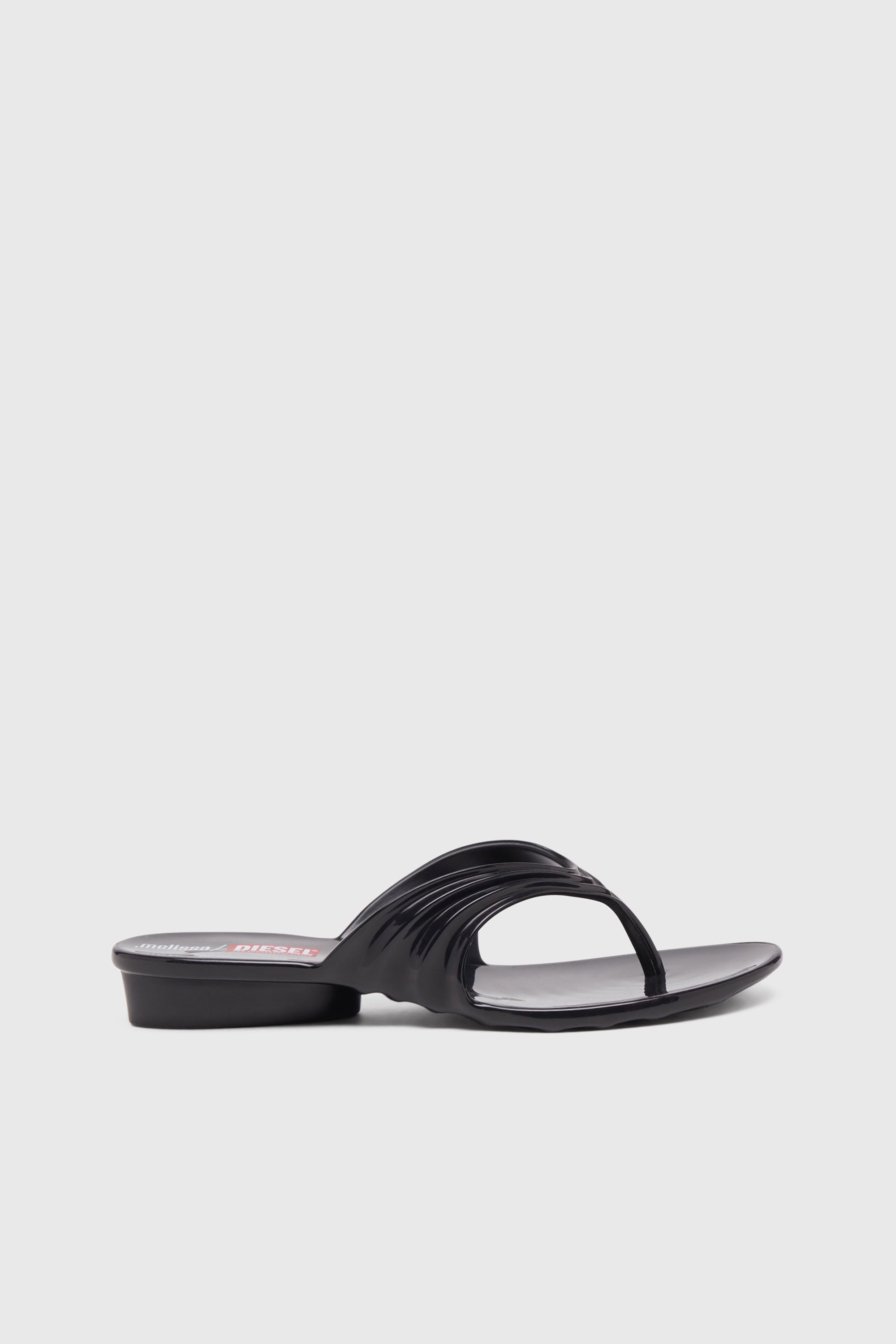 Diesel - MELISSA QUANTUM THONG, Woman's Sculptural flip-flops in Melflex&reg; in Black - 1