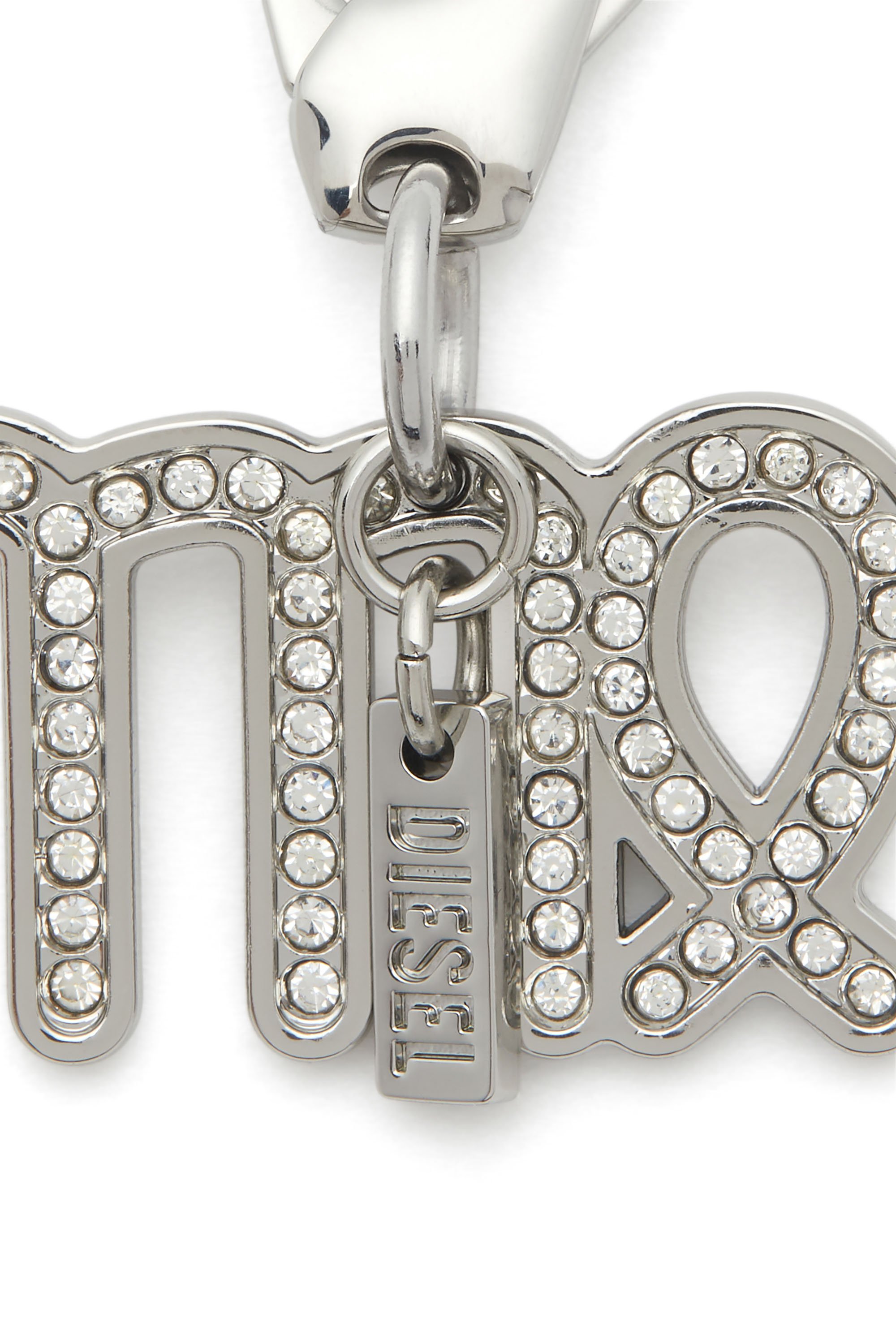 Diesel - CHARM VIRGO, Unisex's Virgo metal charm with rhinestone details in Silver - 2