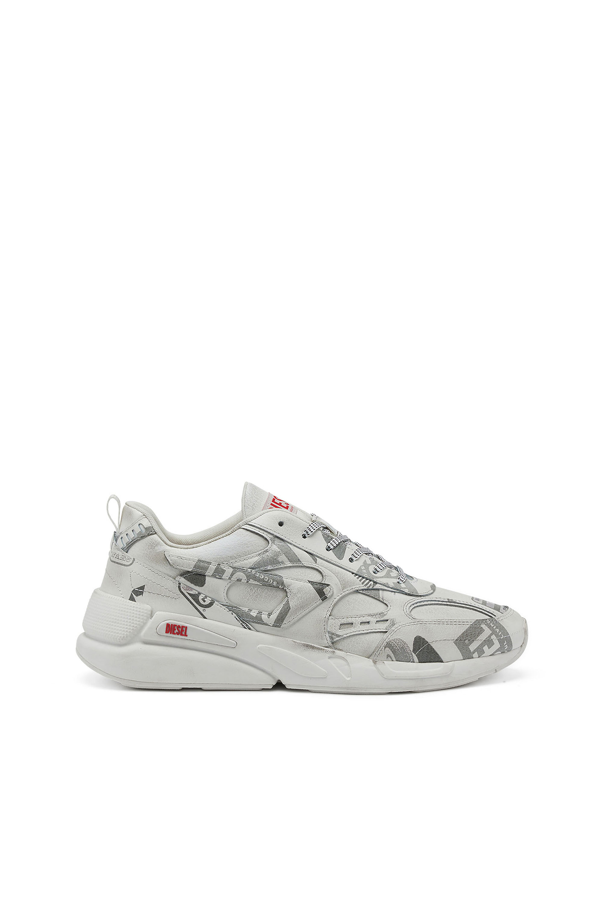 Diesel - S-SERENDIPITY SPORT, Man S-Serendipity-Leather sneakers with graphic overlays in White - Image 1