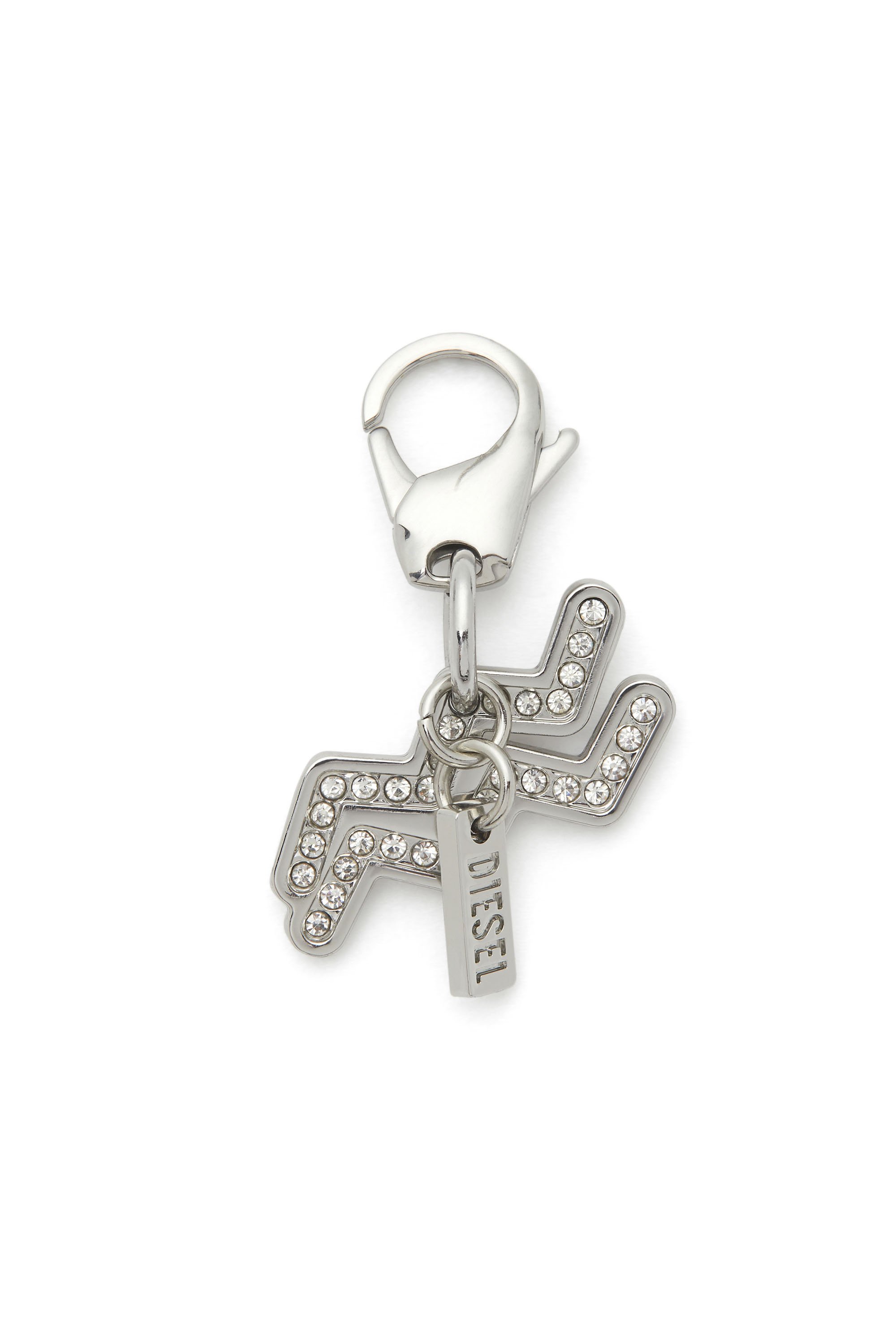 Diesel - CHARM ACQUARIUS, Unisex's Acquarius metal charm with rhinestone details in Silver - 1