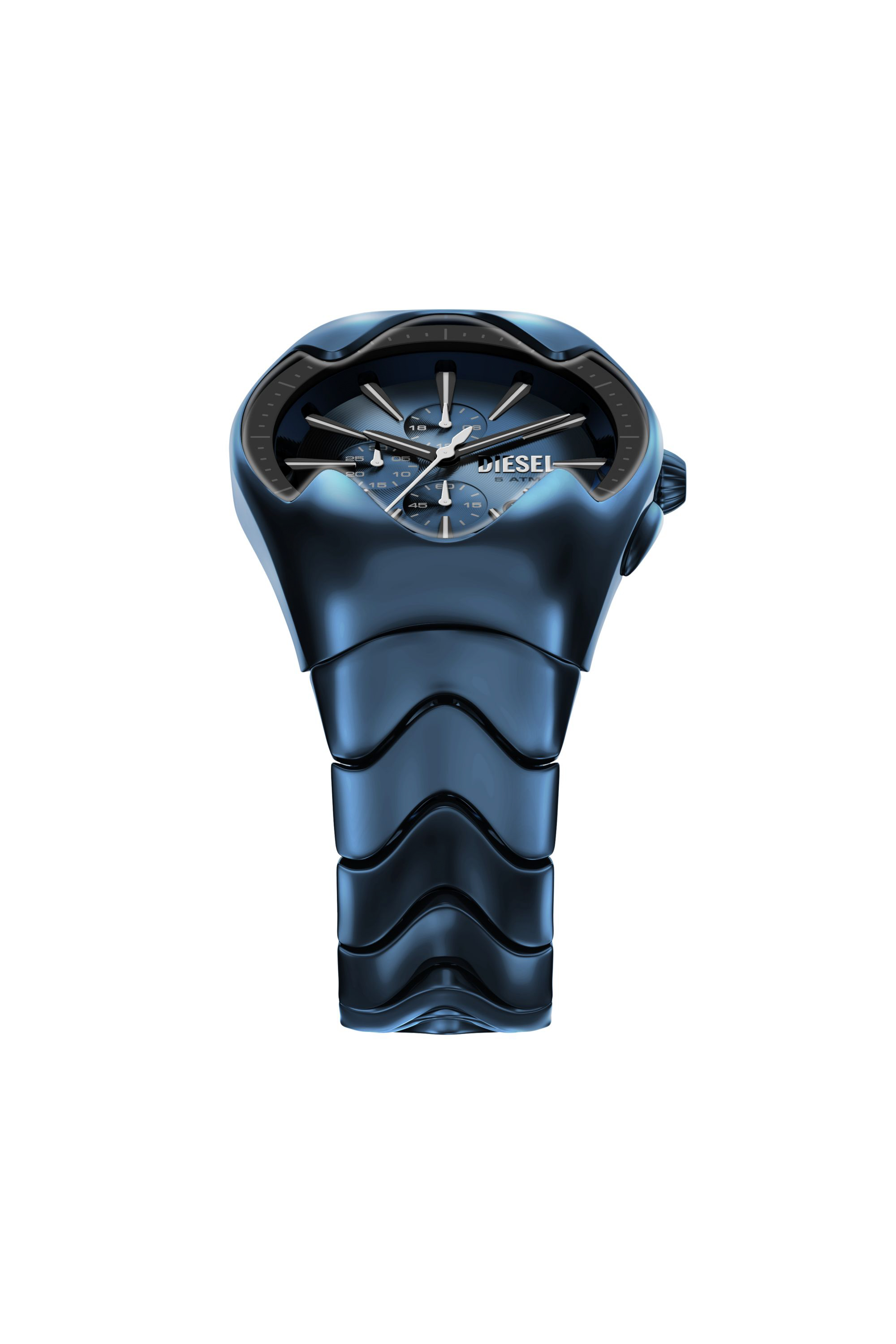 Diesel - DZ4704 WATCH, Man's Mercurial Chronograph Blue Stainless Steel Watch in Black/Blue - 4