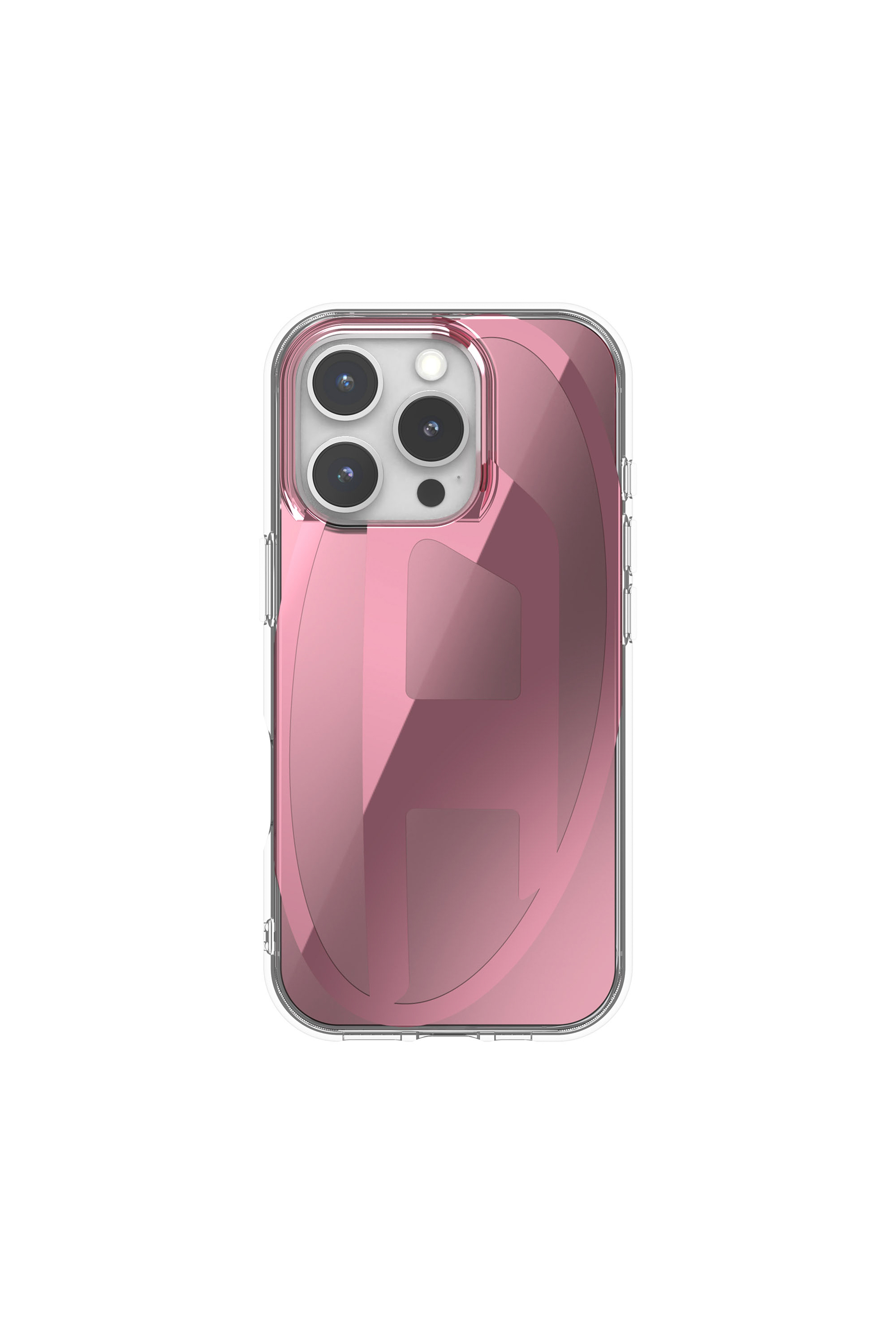 Diesel - 60164 AOP CASE, Unisex's Oval D Mirror Case for iP 16 Pro in Pink - 3