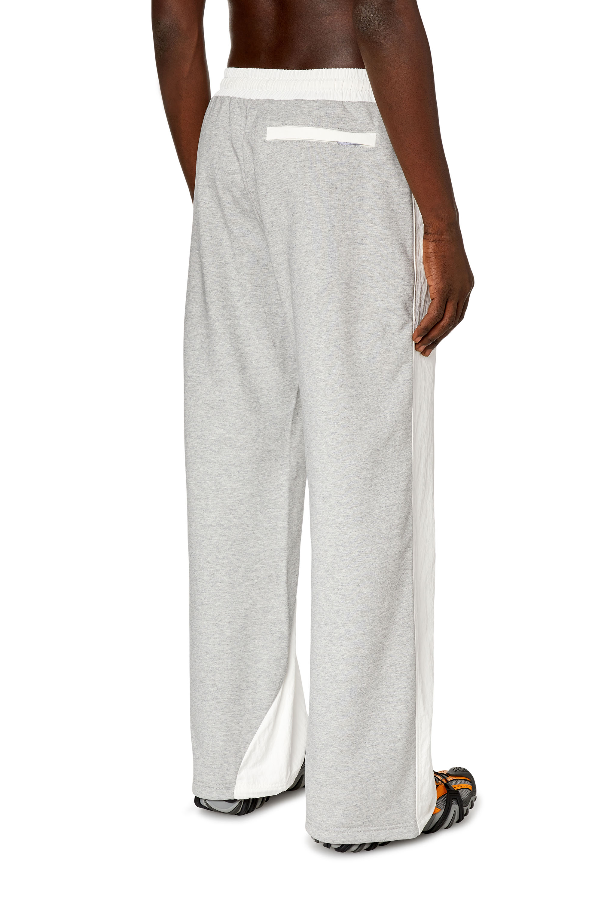 Diesel - P-BERTO, Man Track pants in crinkled nylon and jersey in Multicolor - Image 4