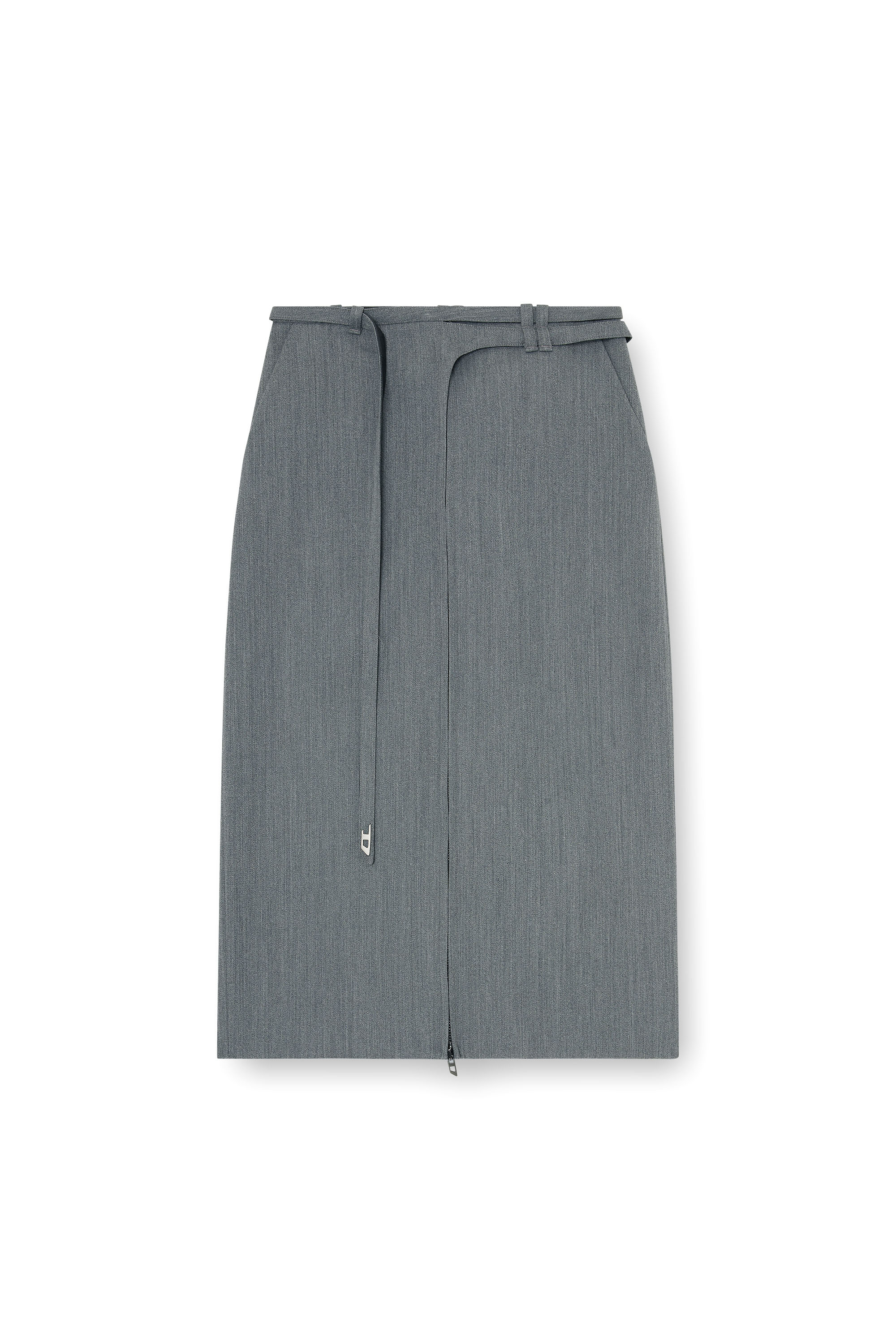 Diesel - O-RICE, Woman's Tailored midi pencil skirt with biker straps in null - 3