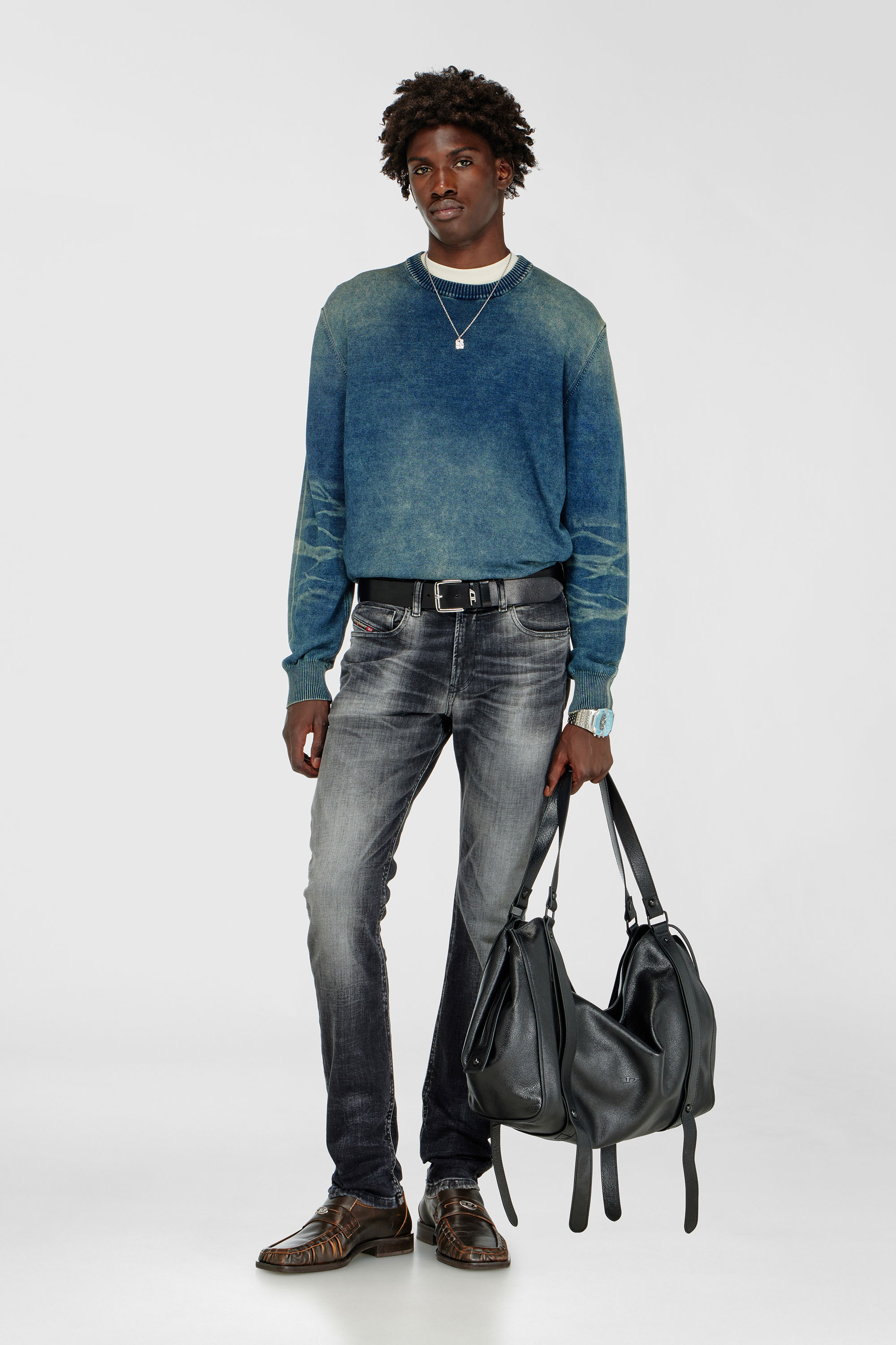 Diesel - Man's Skinny Jeans 1979 Sleenker 09R08, Black/Dark grey - 1