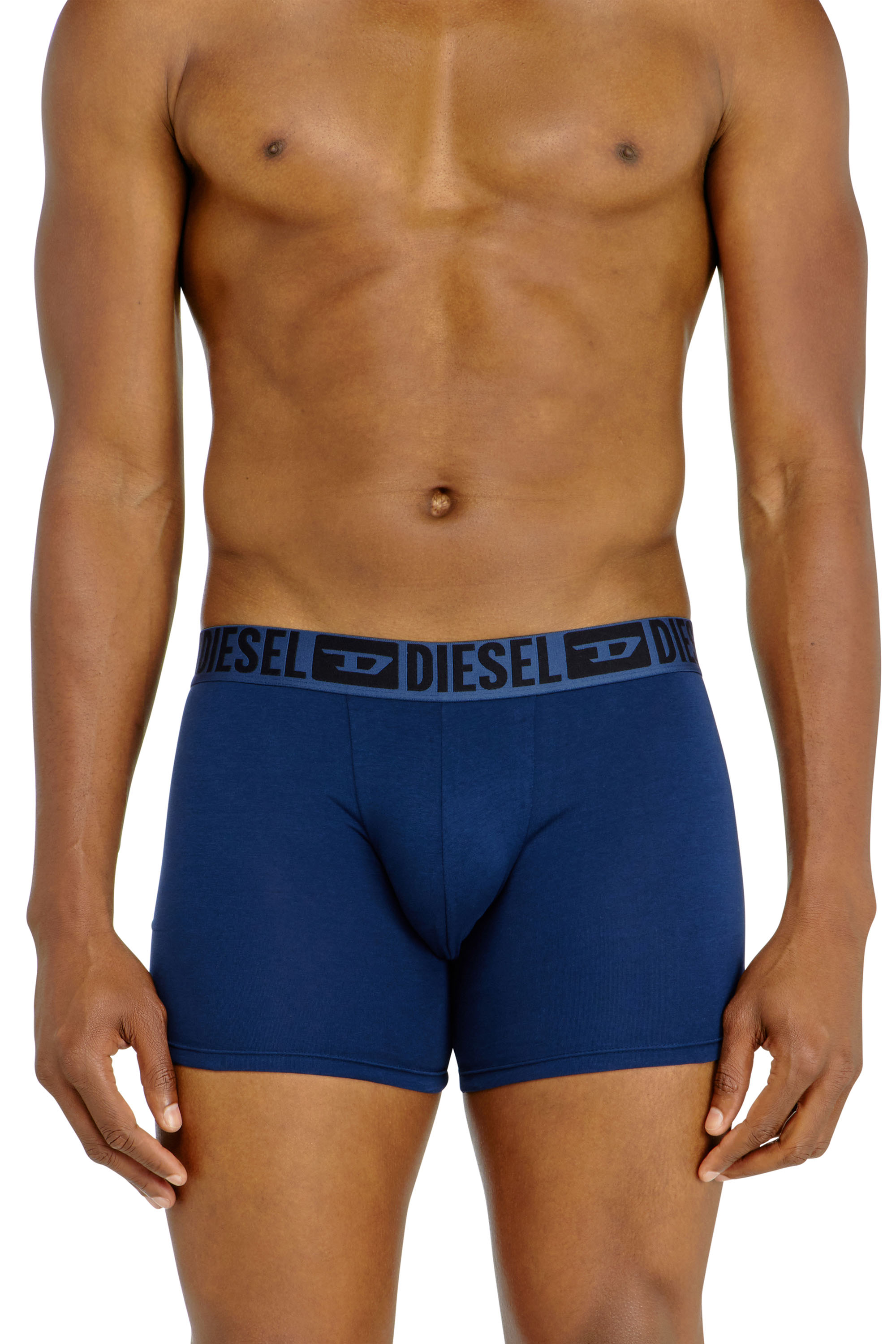 Diesel - SEBASTIAN-D-CORE-3PACK, Man's Three-pack boxer briefs in stretch cotton in Black/Blue - 2