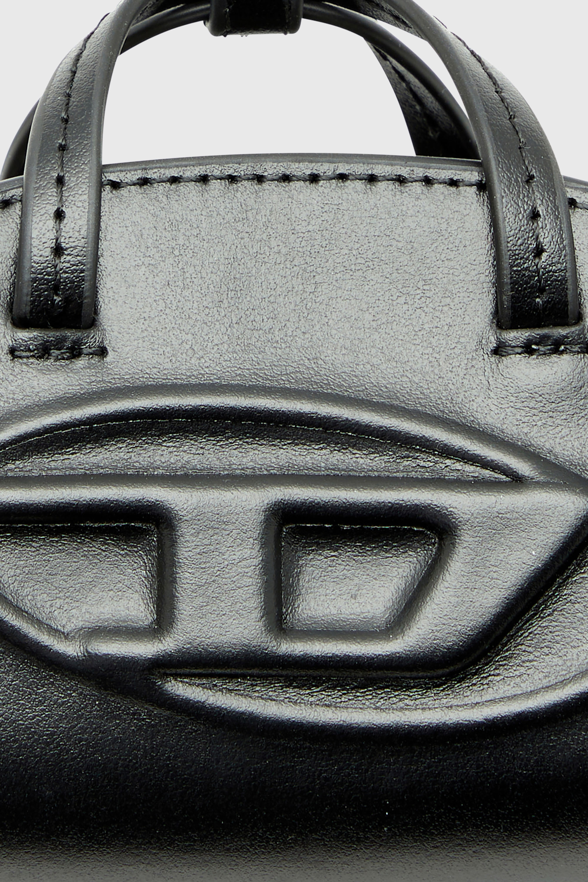 Diesel - 1DR DOME M CHARMS, Woman's Miniature bag charm in leather in Black - 3
