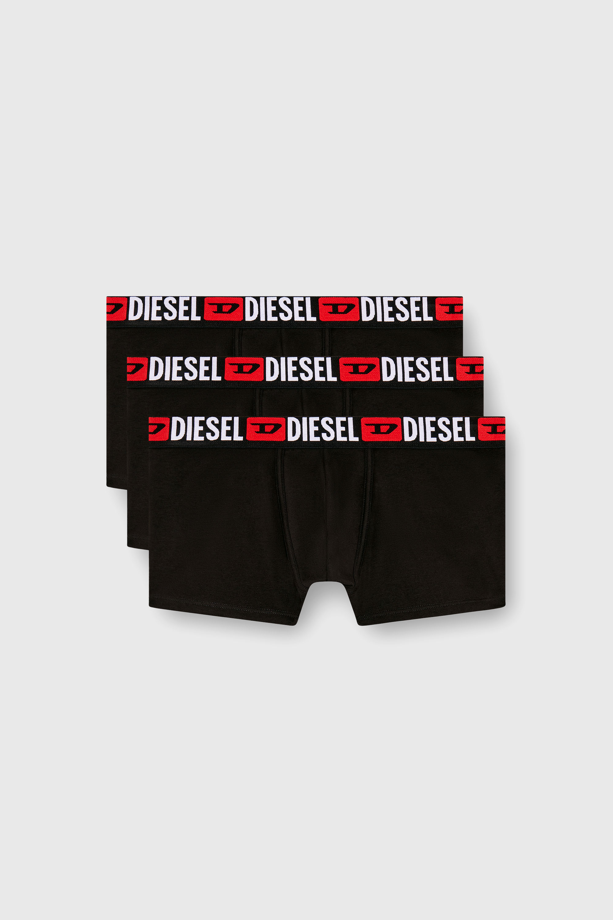 Diesel - UMBX-DAMIENTHREEPACK, Man's Three-pack of all-over logo waist boxers in Black - 2