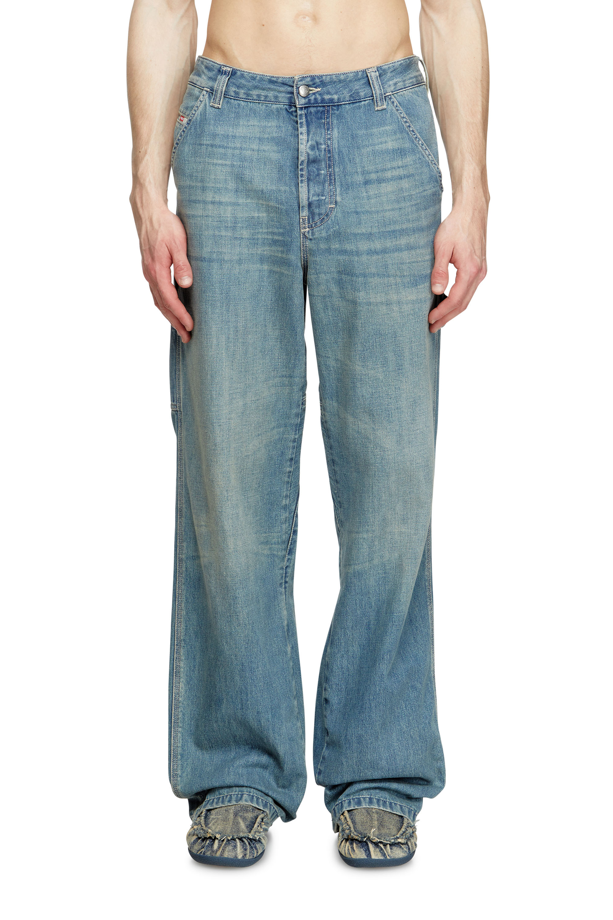 Diesel - Man's Relaxed Jeans D-Livery 068SK, Light Blue - 3