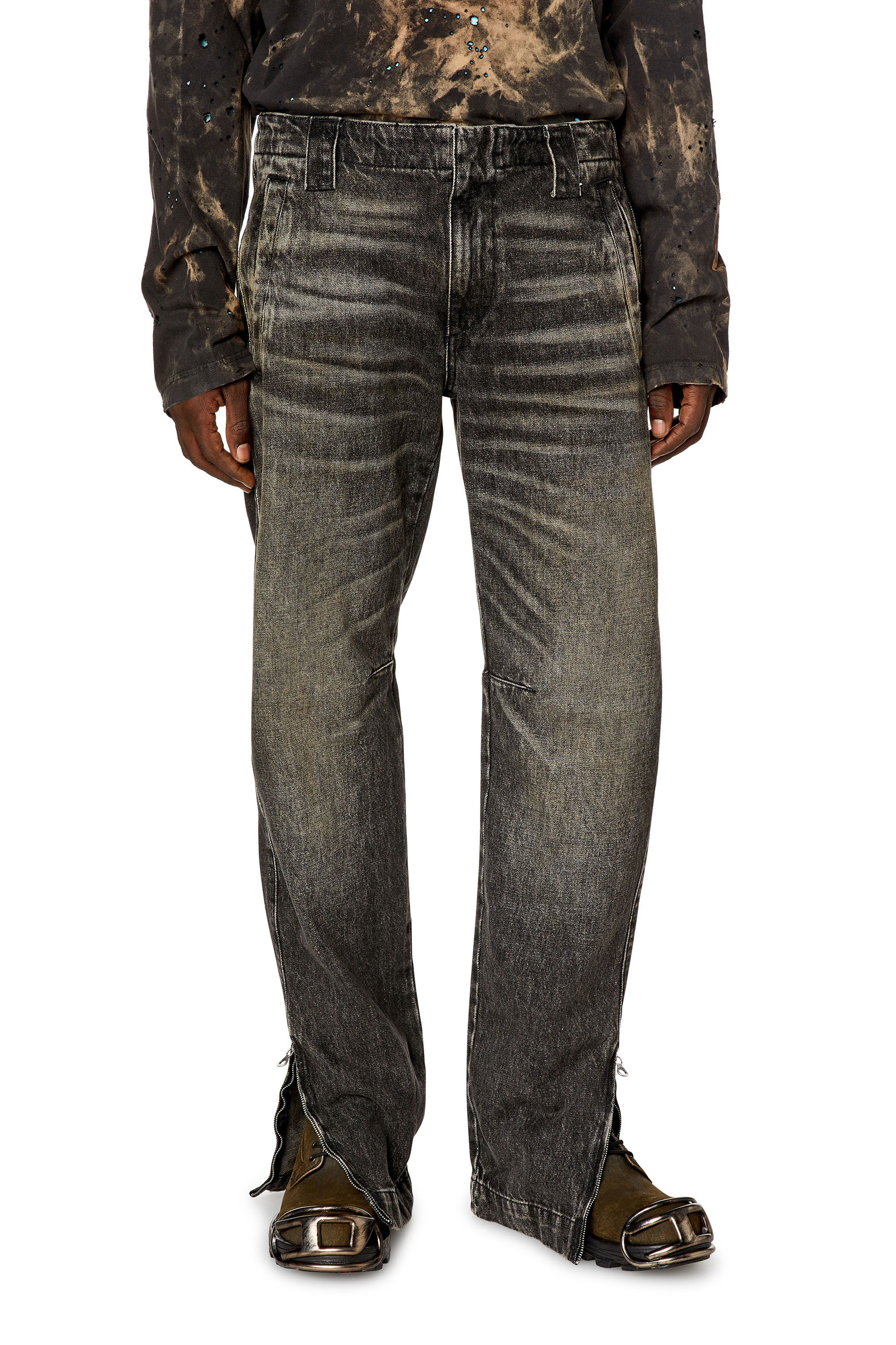 Diesel - Straight Jeans D-Gene 0GHAA, Black/Dark grey - Image 1