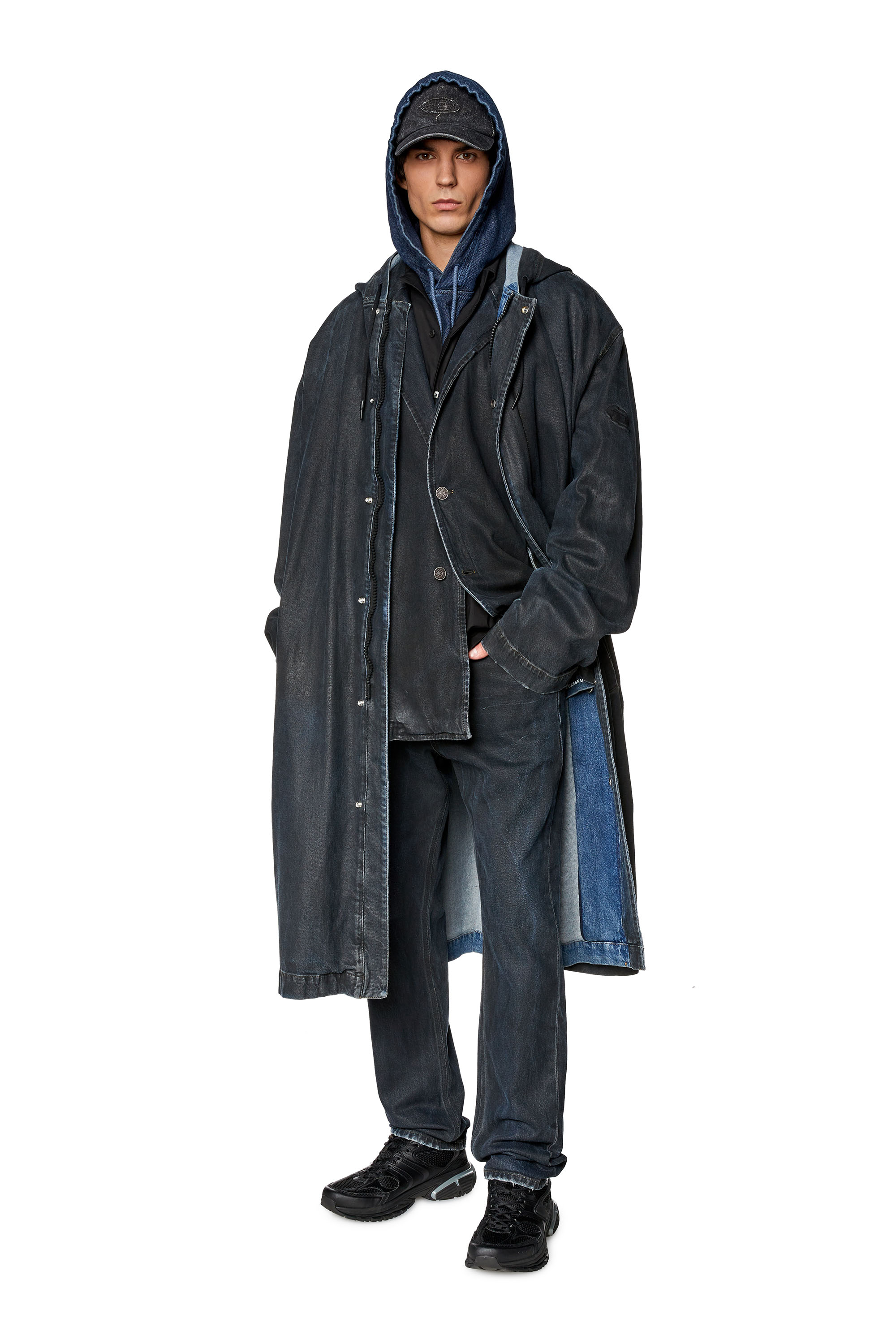 Diesel - Straight Jeans 1995 D-Sark 0HJAU, Black/Dark grey - Image 3