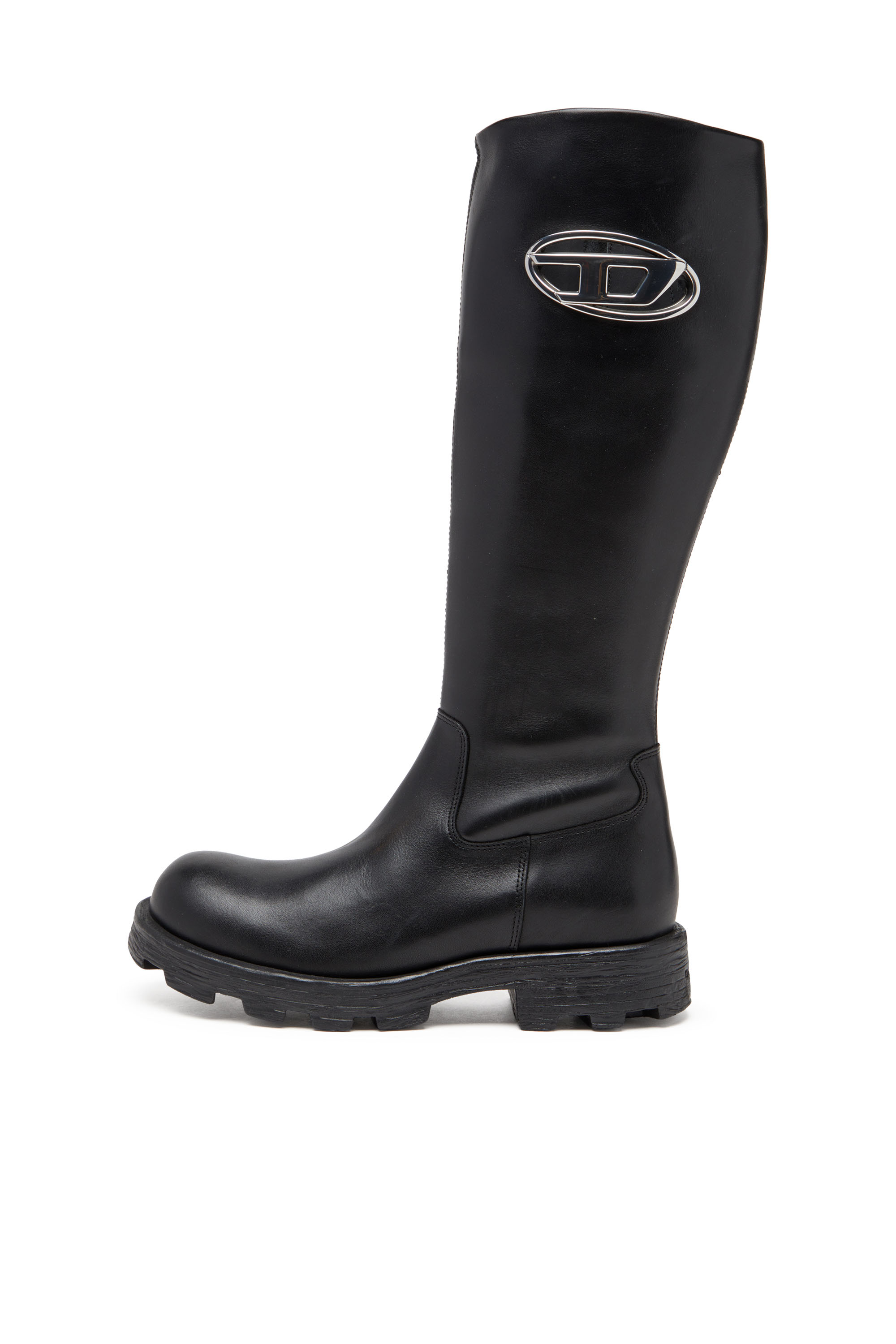 Diesel - D-HAMMER HB D W, Woman's D-Hammer-Leather knee-high boots in Black - 7