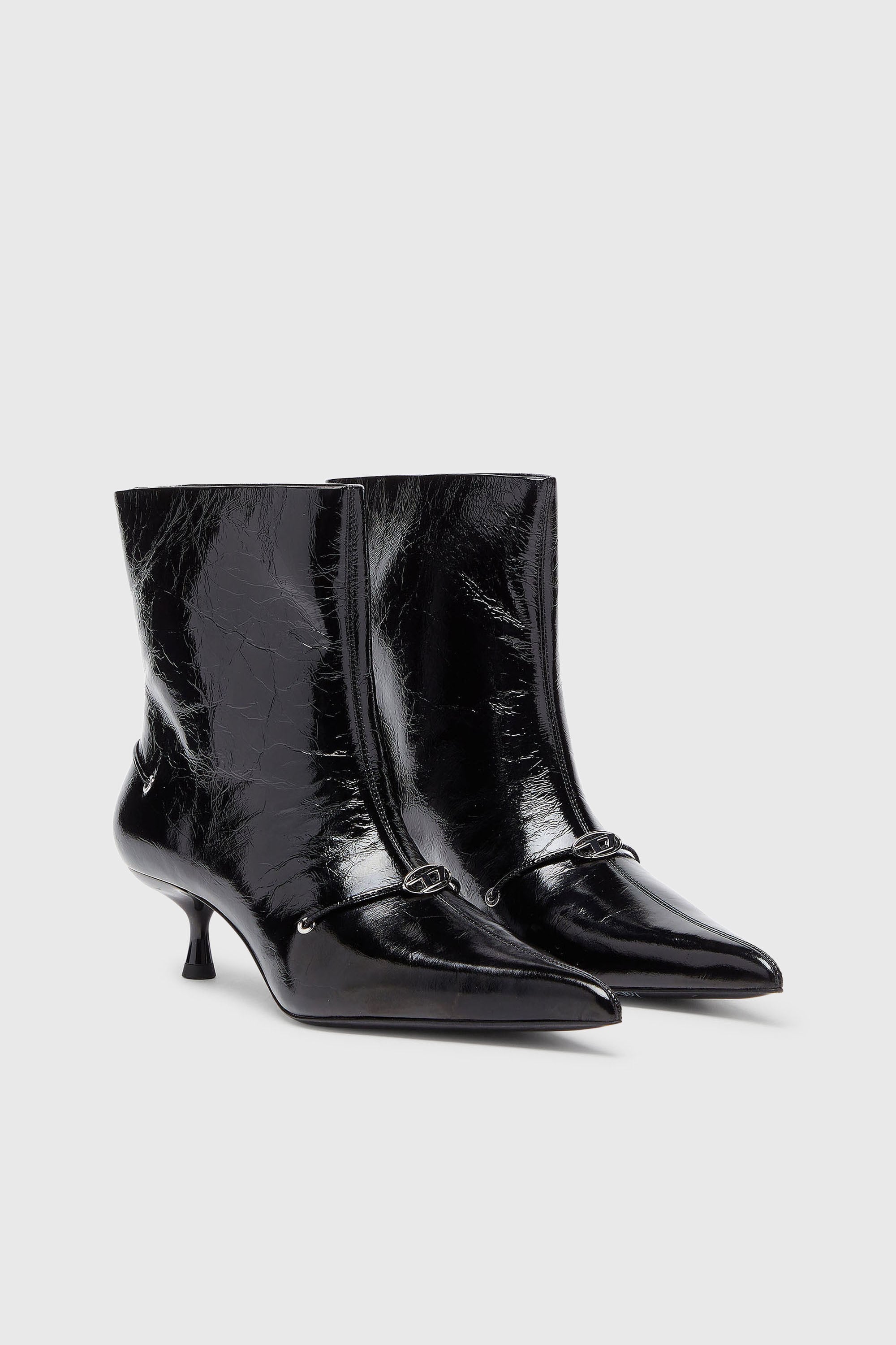 Diesel - D-JEWELS  40 TUBE, Woman's D-Jewels - Ankle boots in naplak leather in Black - 2