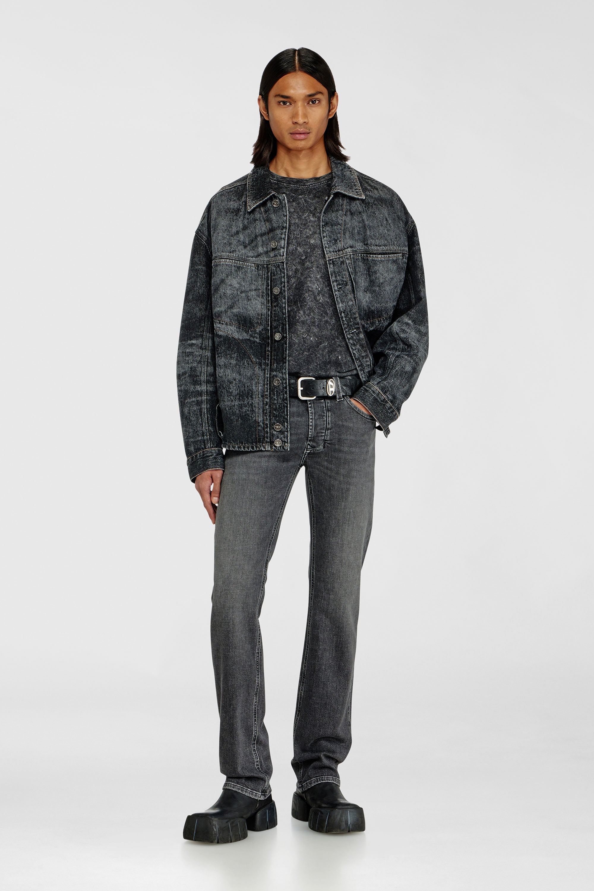 Diesel - Man's Regular Jeans 1985 Larkee 0HDBD, Black/Dark grey - 2