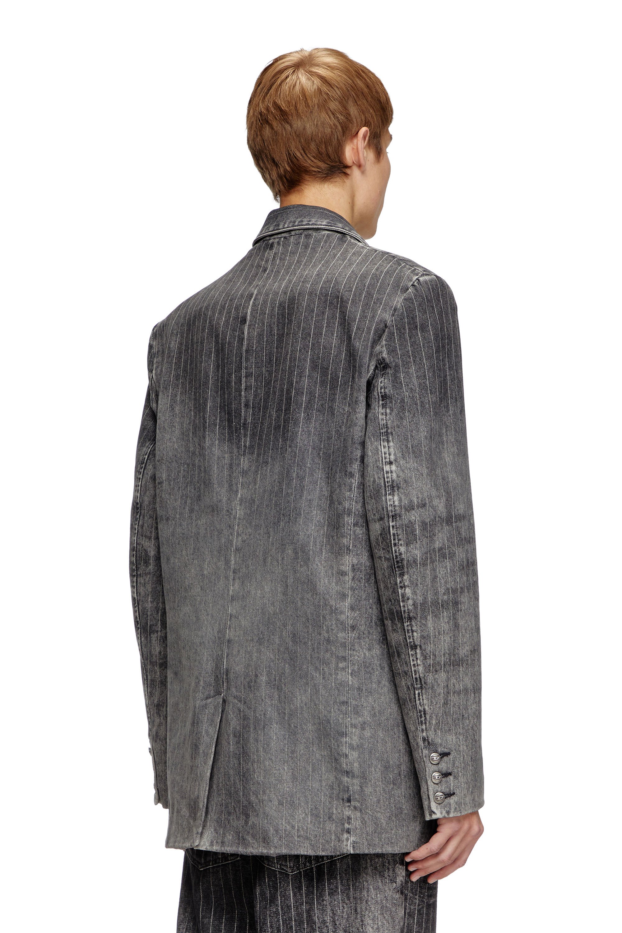 Diesel - D-REGER-S, Unisex's Blazer in tailoring pinstripe denim in Light Grey - 2