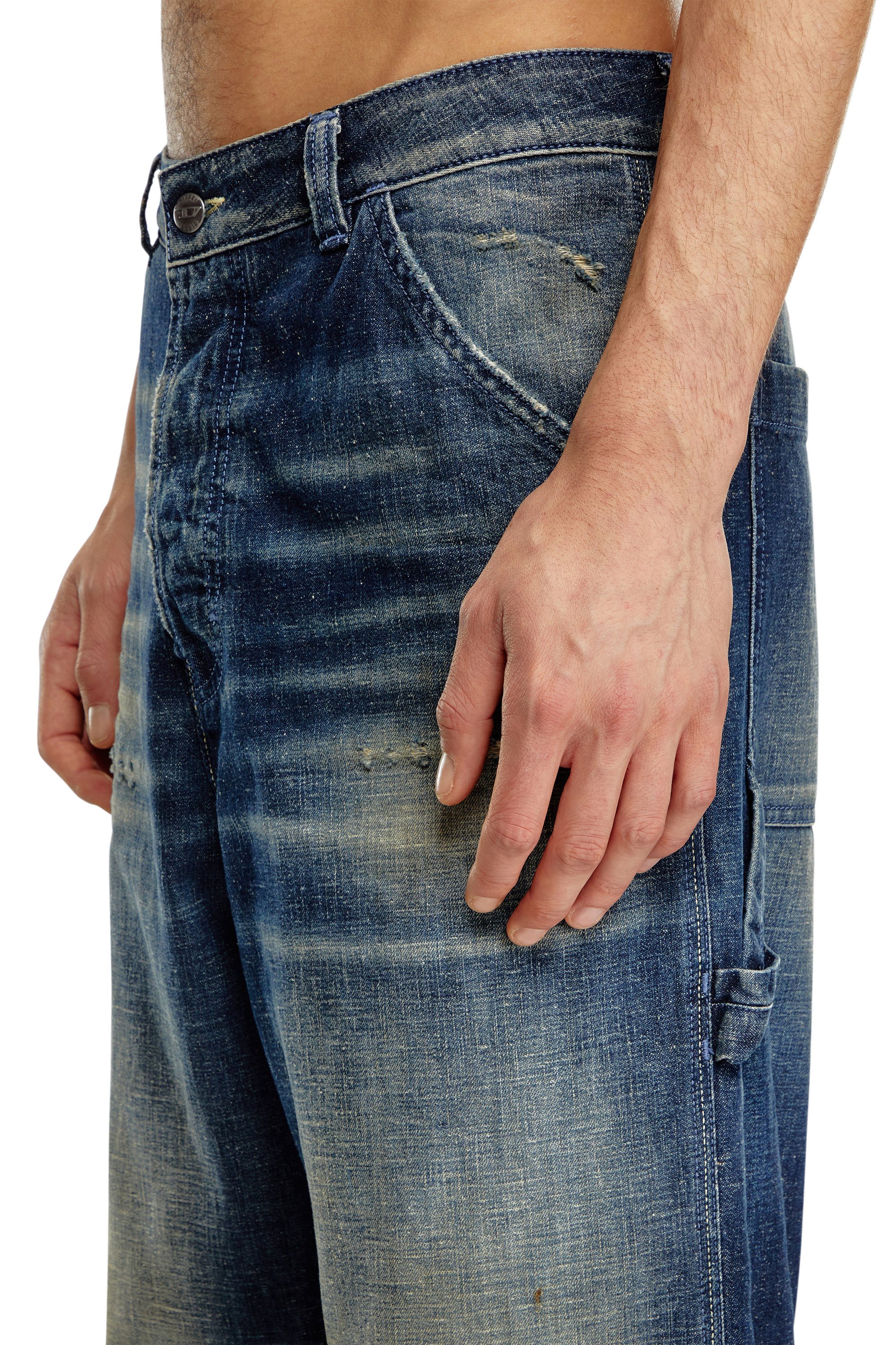 Diesel - Man's Relaxed Jeans D-Livery 09J91, Dark Blue - 4