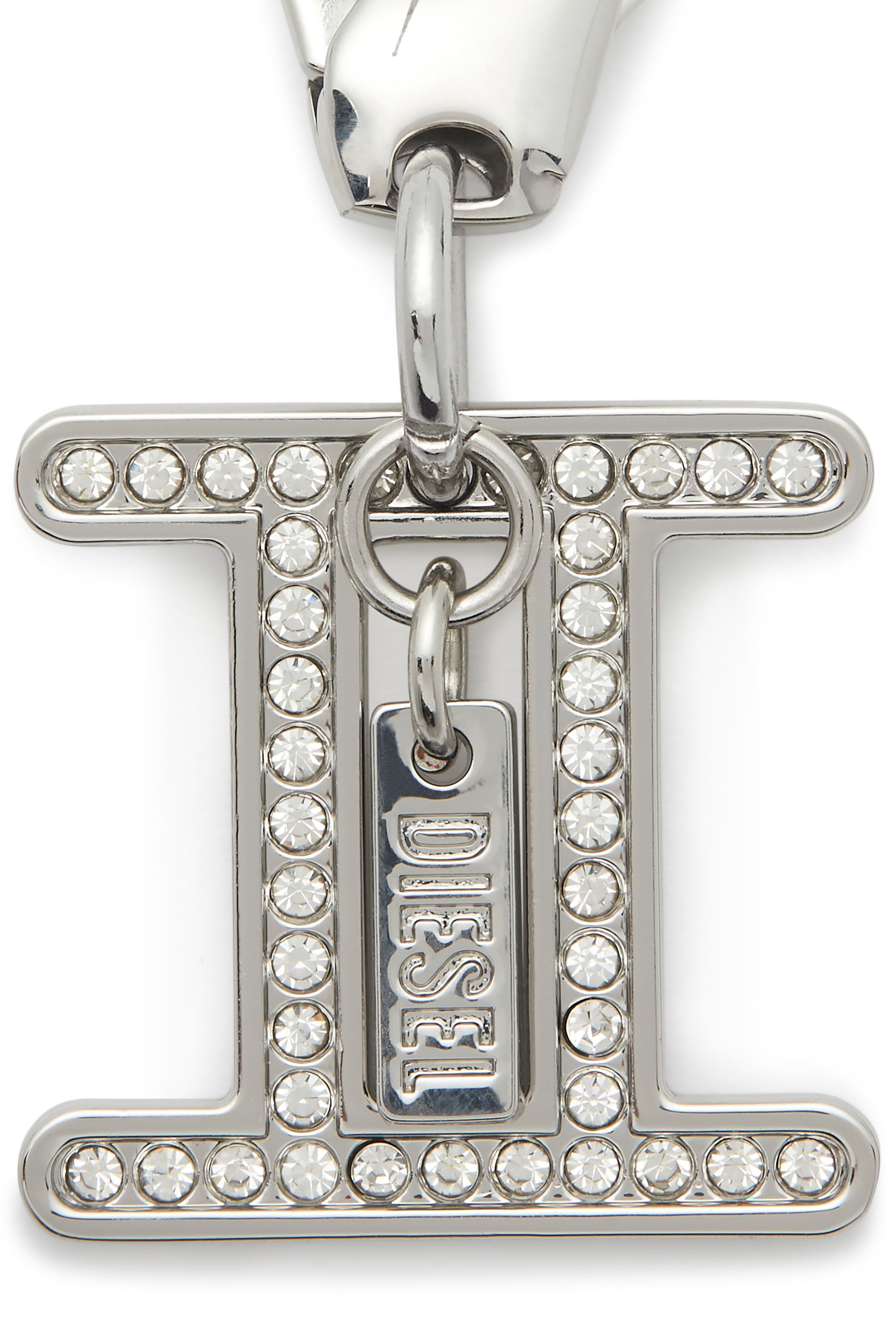 Diesel - CHARM GEMINI, Unisex's Gemini metal charm with rhinestone details in Silver - 2