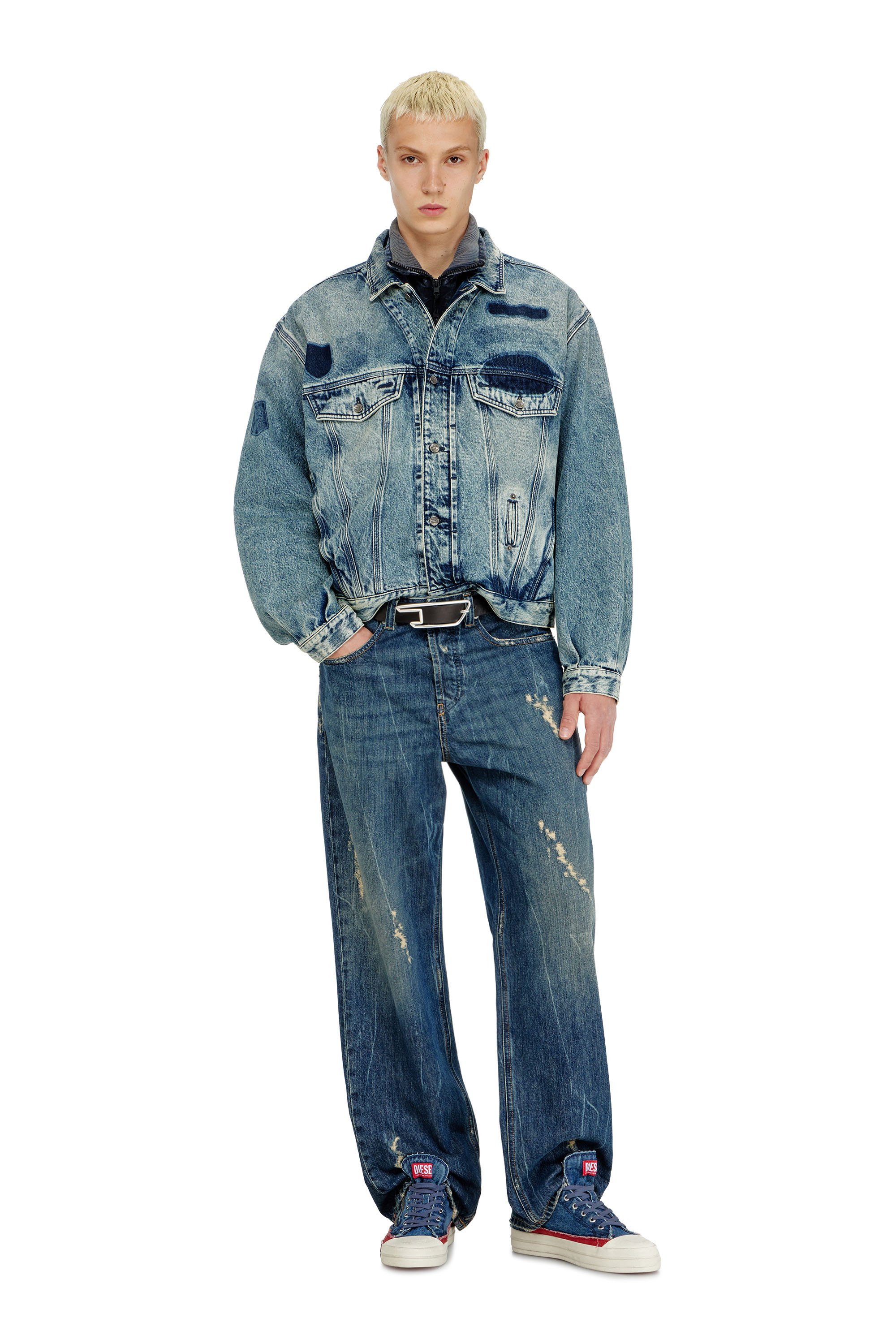 Diesel - Man's Relaxed Jeans 2001 D-Macro 09Q28, Medium blue - 2