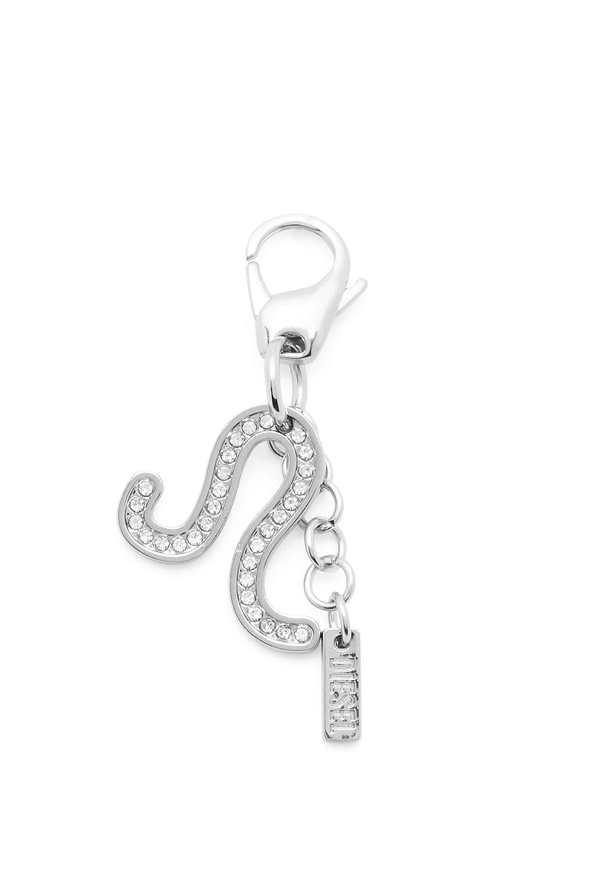 Diesel - CHARM LEO, Unisex's Metal Leo charm with rhinestones in Silver - 1